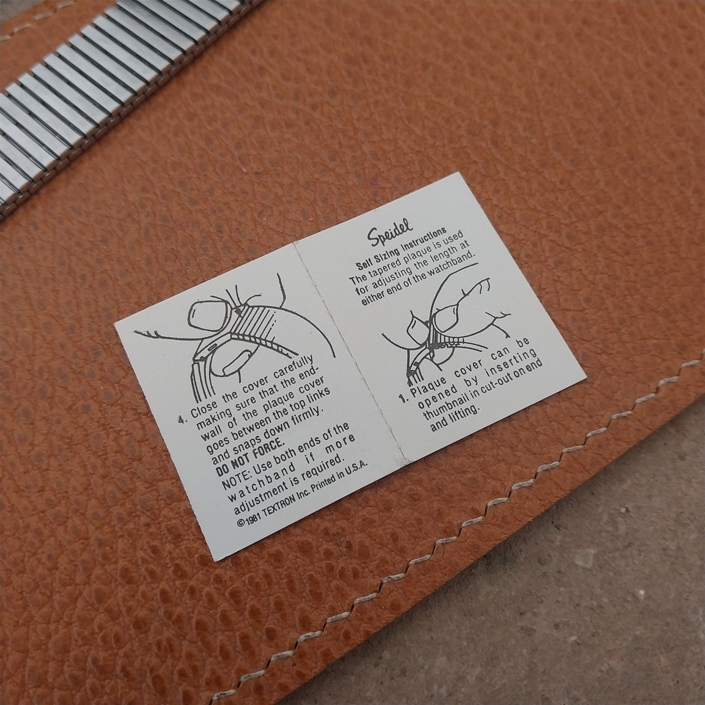 Speidel Thinline 1970s Quick Adjust Stainless Steel Unused Vintage Watch Band