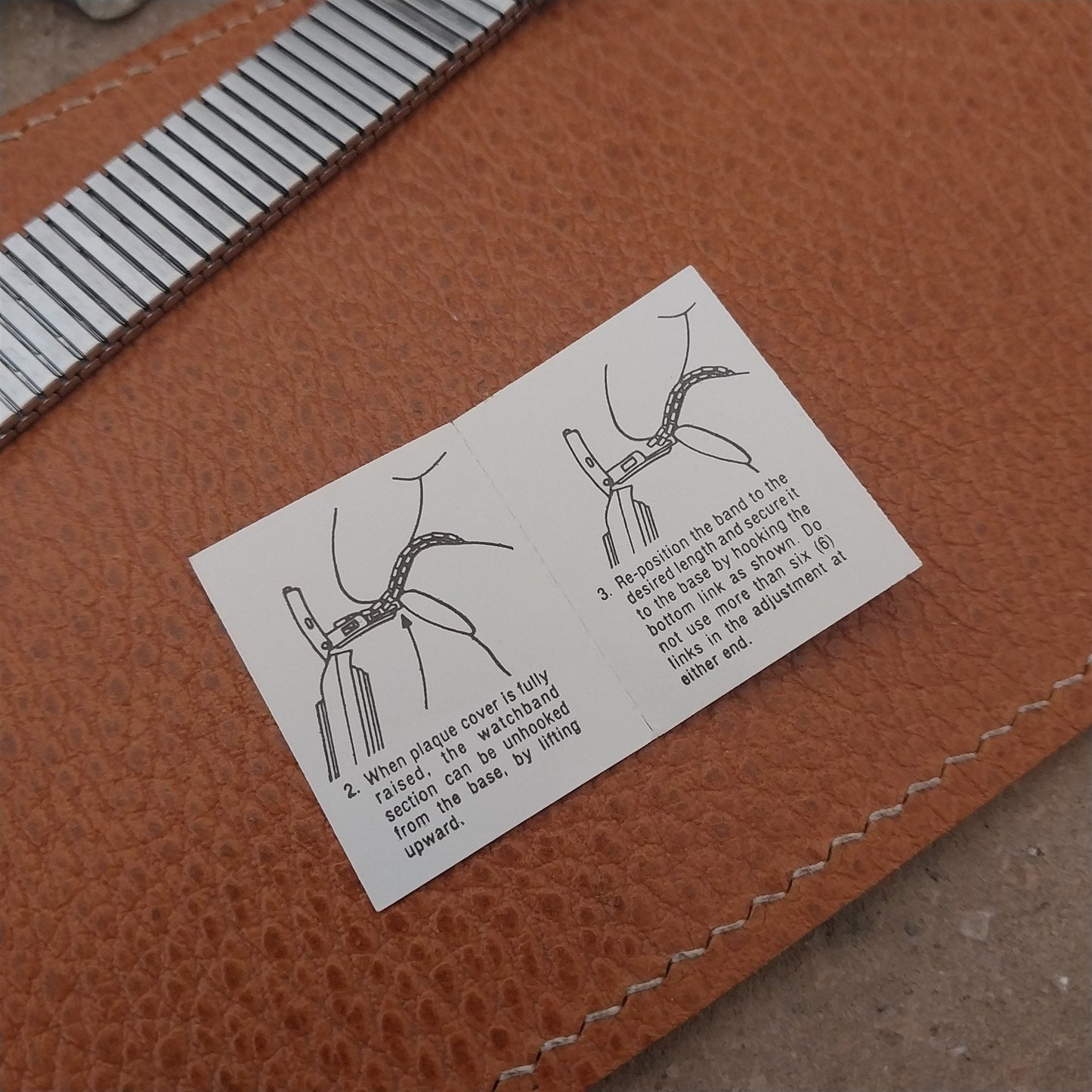 Speidel Thinline 1970s Quick Adjust Stainless Steel Unused Vintage Watch Band