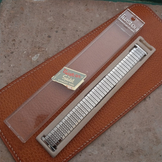 Speidel Brasilia Rice Beads Stainless Steel 19mm nos 70s Vintage Watch Band