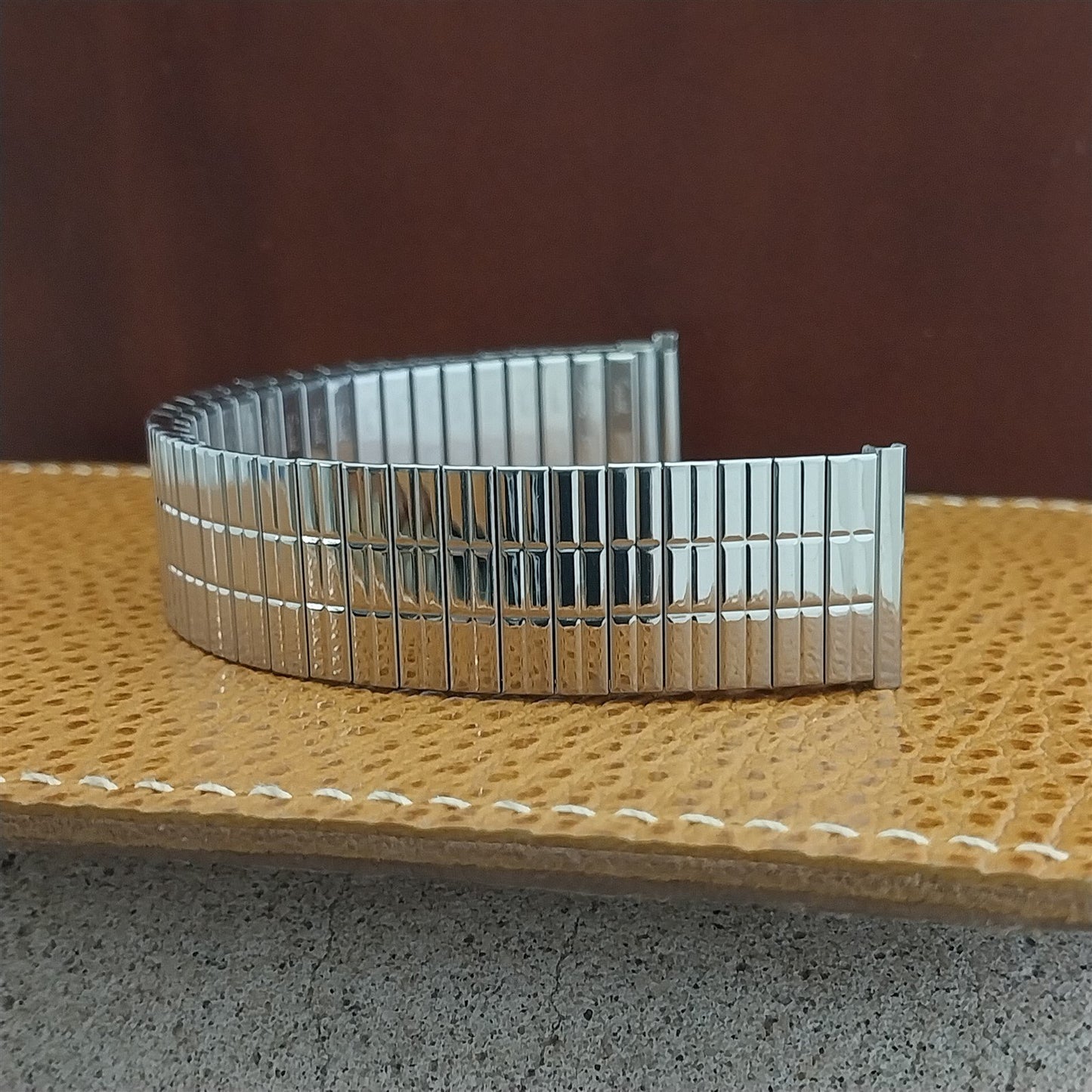 Speidel USA 18mm Stainless Steel Twistoflex nos Unused 1970s Vintage Watch Band