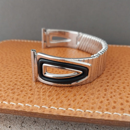 mcm 19mm 18mm 10k White Gold-Filled Speidel American Jet 1959 Vintage Watch Band