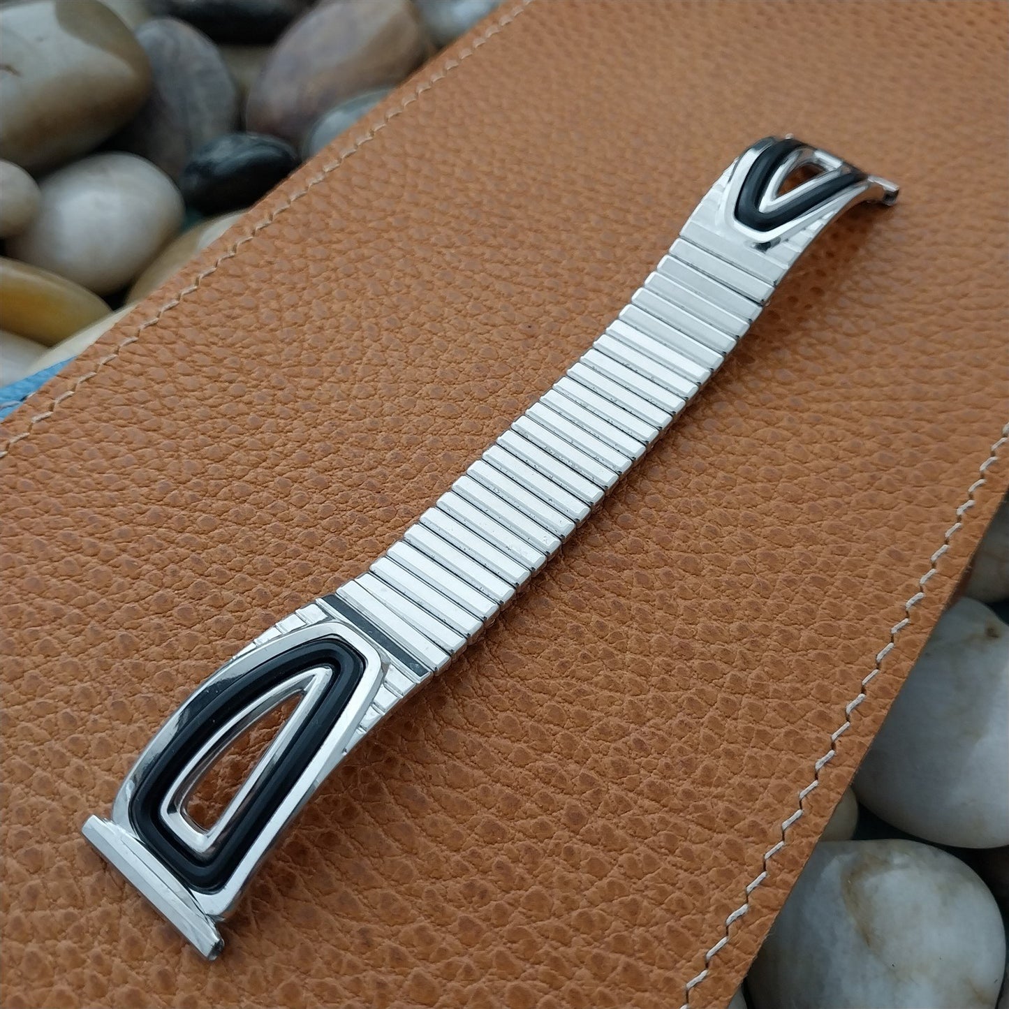 mcm 19mm 18mm 10k White Gold-Filled Speidel American Jet 1959 Vintage Watch Band