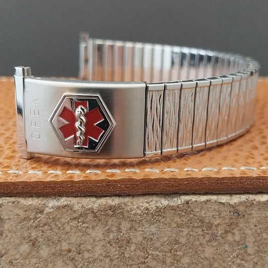 Speidel 19mm 18mm Medilog Stainless Steel Valencia Unused nos Vintage Watch Band