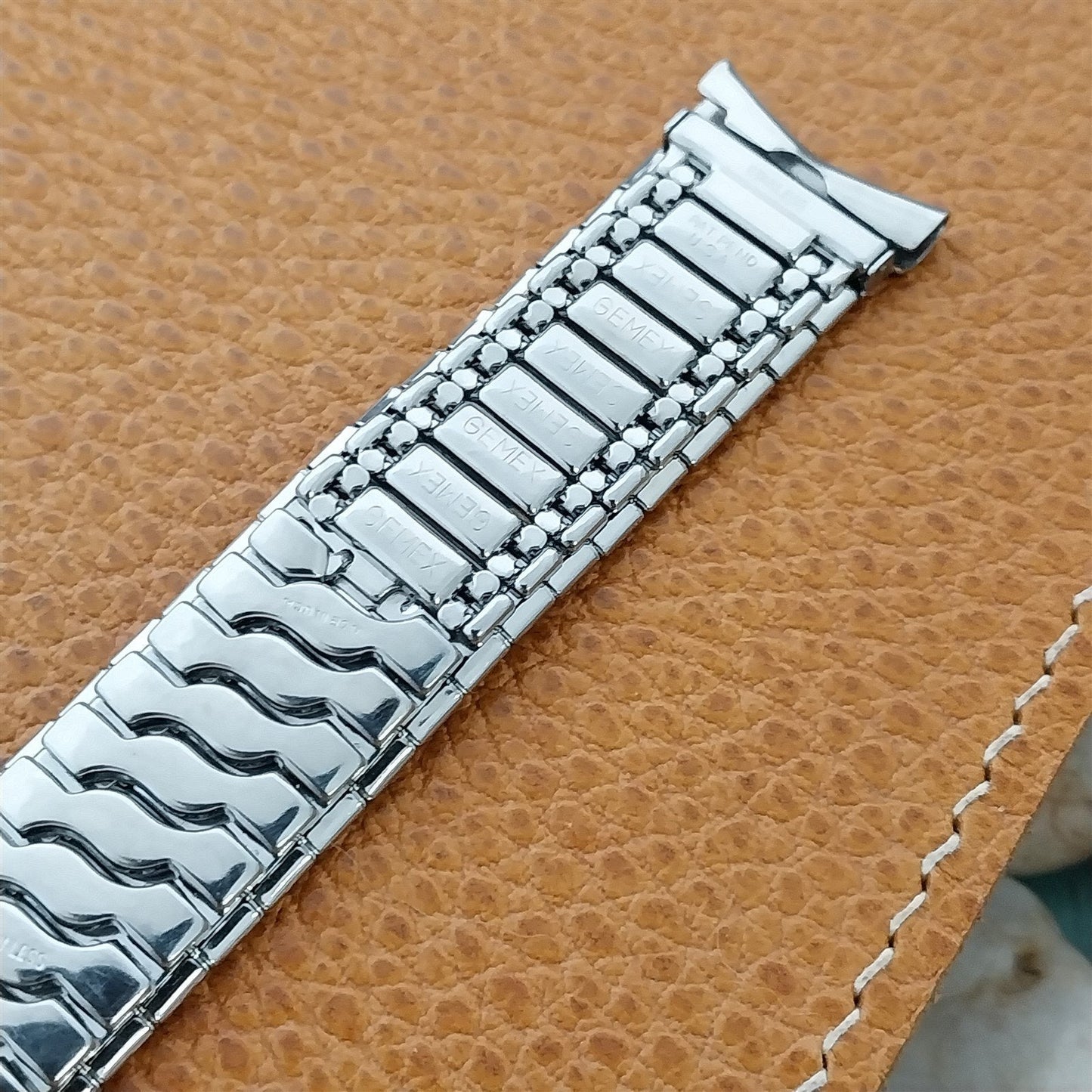 19mm 18mm 17.2mm Stainless Gemex Highlander Unused 1950s Vintage Watch Band