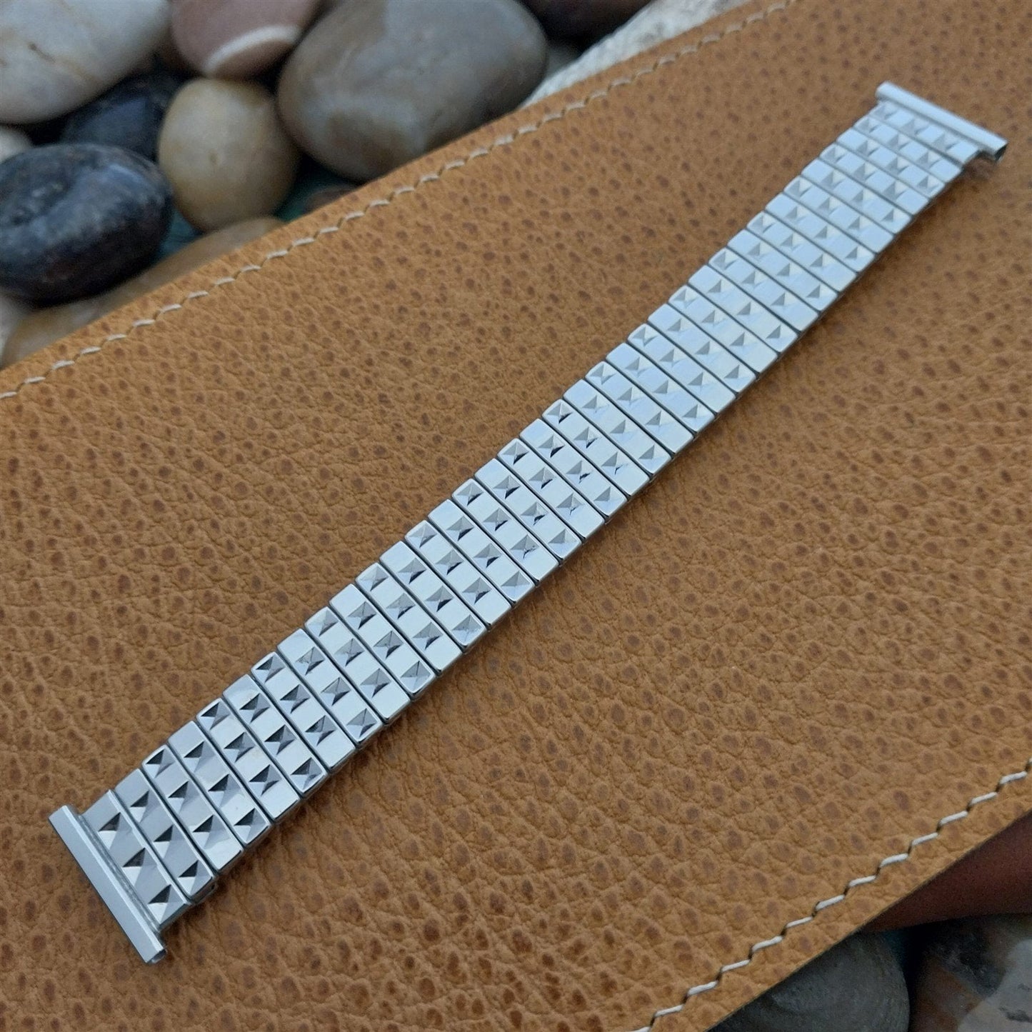 1953 10k White Gold-Filled 16mm Speidel Balboa mcm nos Vintage Watch Band