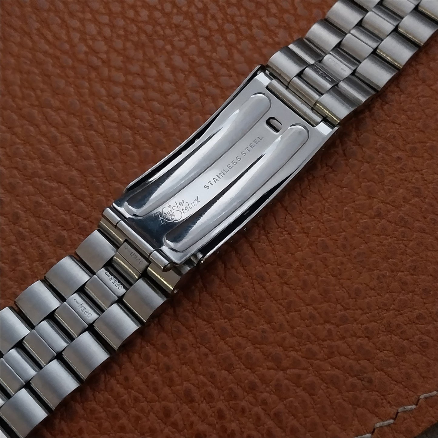 19mm 18mm Bullet Link Stainless Steel Kreisler Stelux Unused Vintage Watch Band