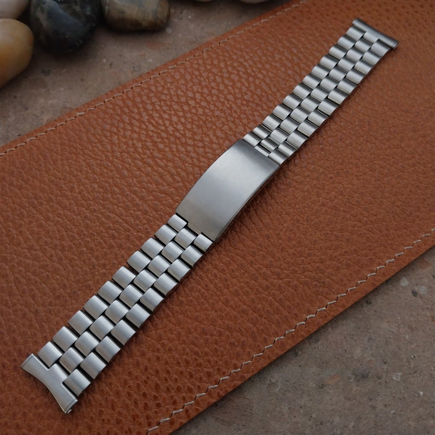 19mm 18mm Bullet Link Stainless Steel Kreisler Stelux Unused Vintage Watch Band