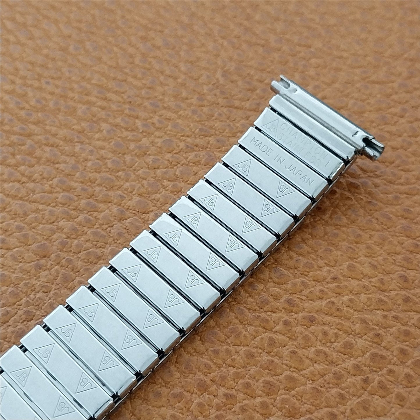 nos JB Champion Japan 1970s 16mm 18mm 19mm Stainless Steel Vintage Watch Band