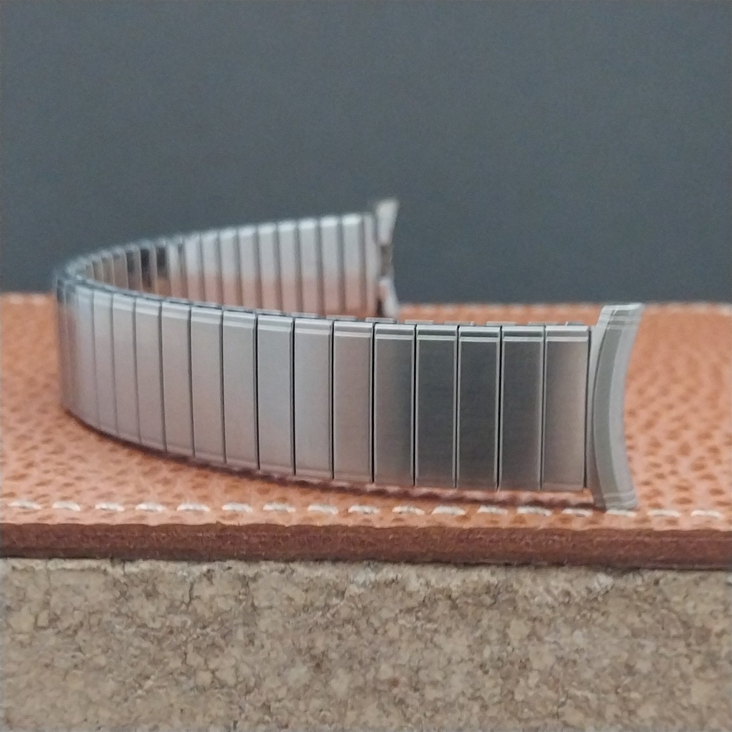 19mm 18mm 16mm Brushed Stainless Steel Speidel Unused 1970s Vintage Watch Band