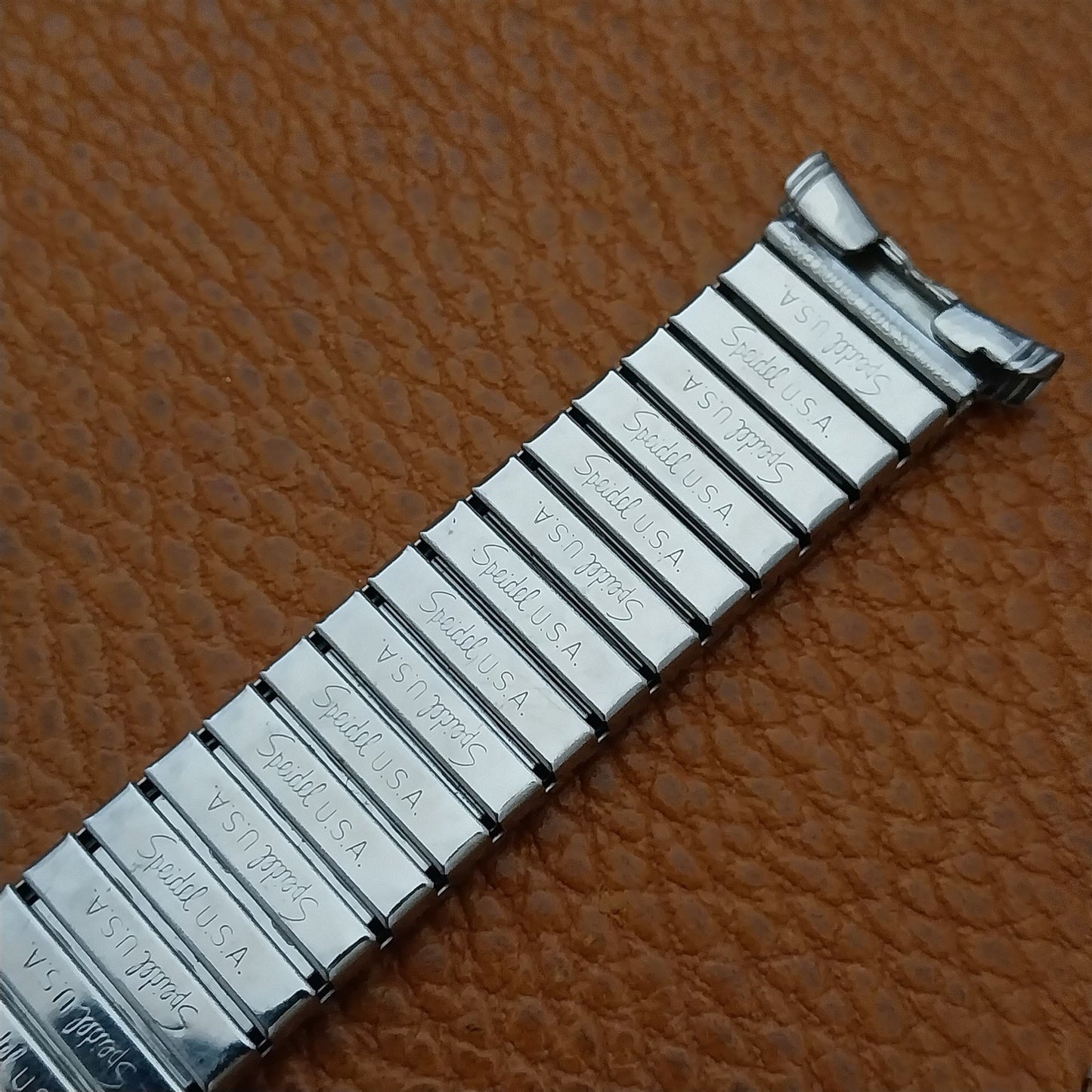 19mm 18mm 16mm Brushed Stainless Steel Speidel Unused 1970s Vintage Watch Band
