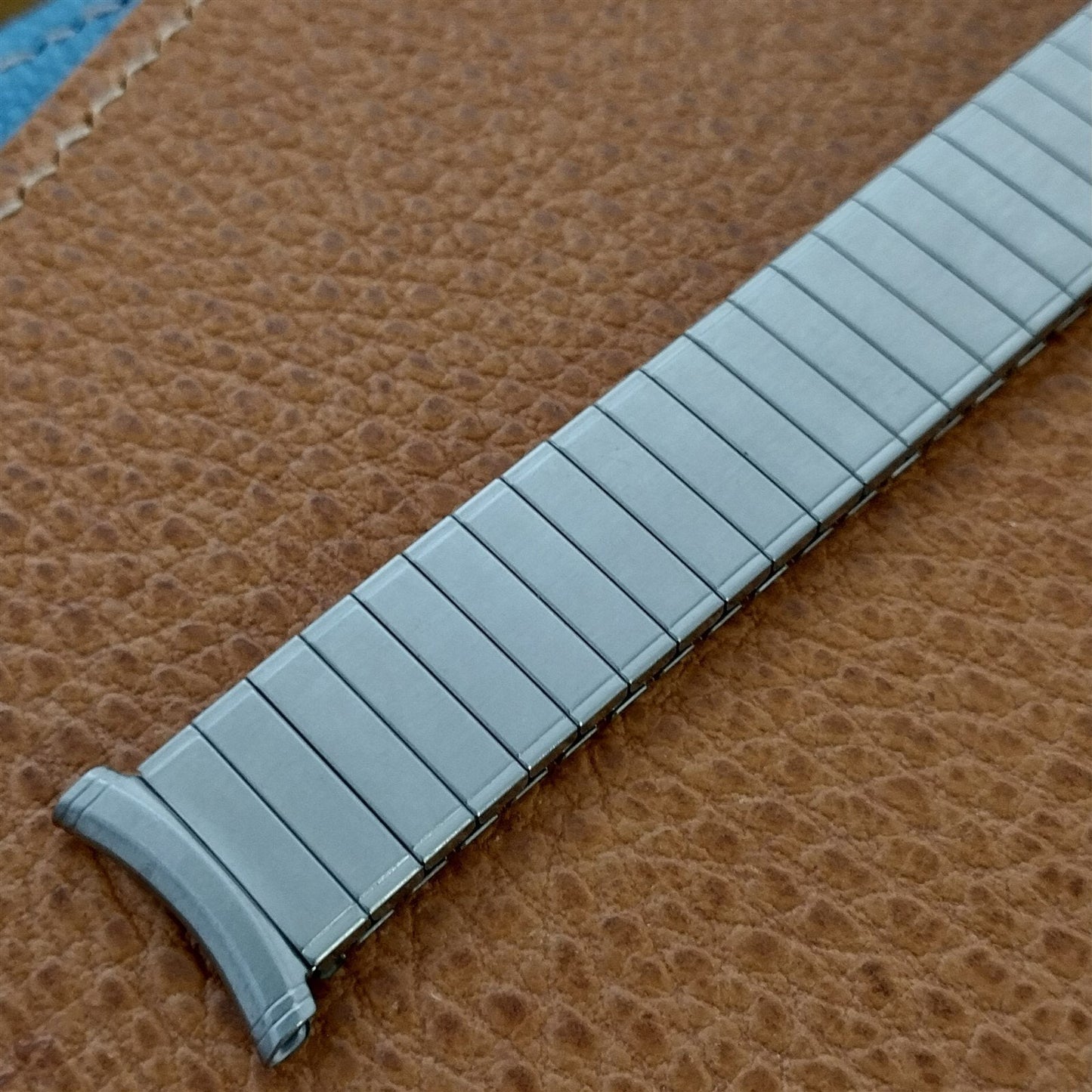 17.2mm 11/16" Brushed Stainless Steel Speidel USA nos 1970s Vintage Watch Band