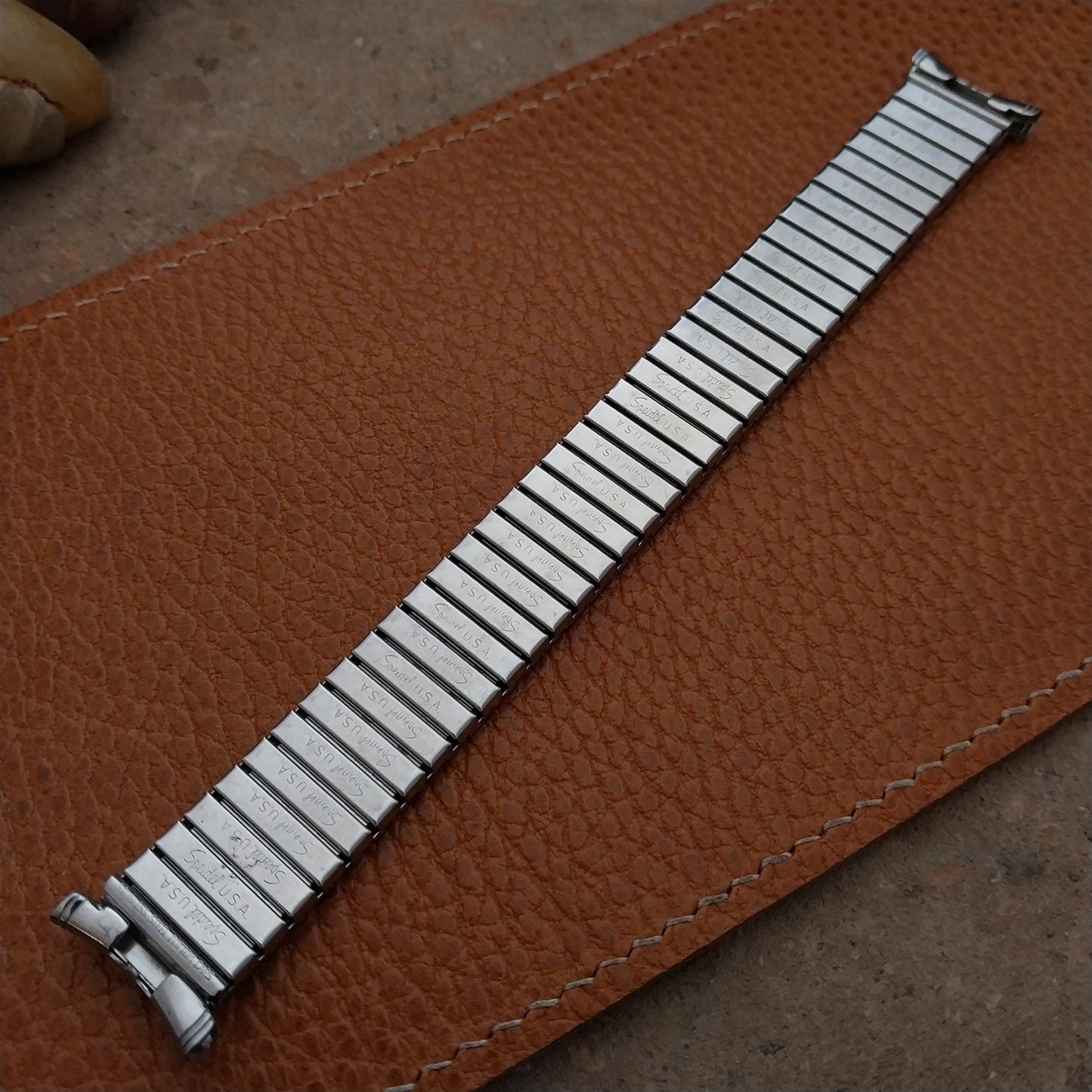 19mm 18mm 16mm Brushed Stainless Steel Speidel Unused 1970s Vintage Watch Band