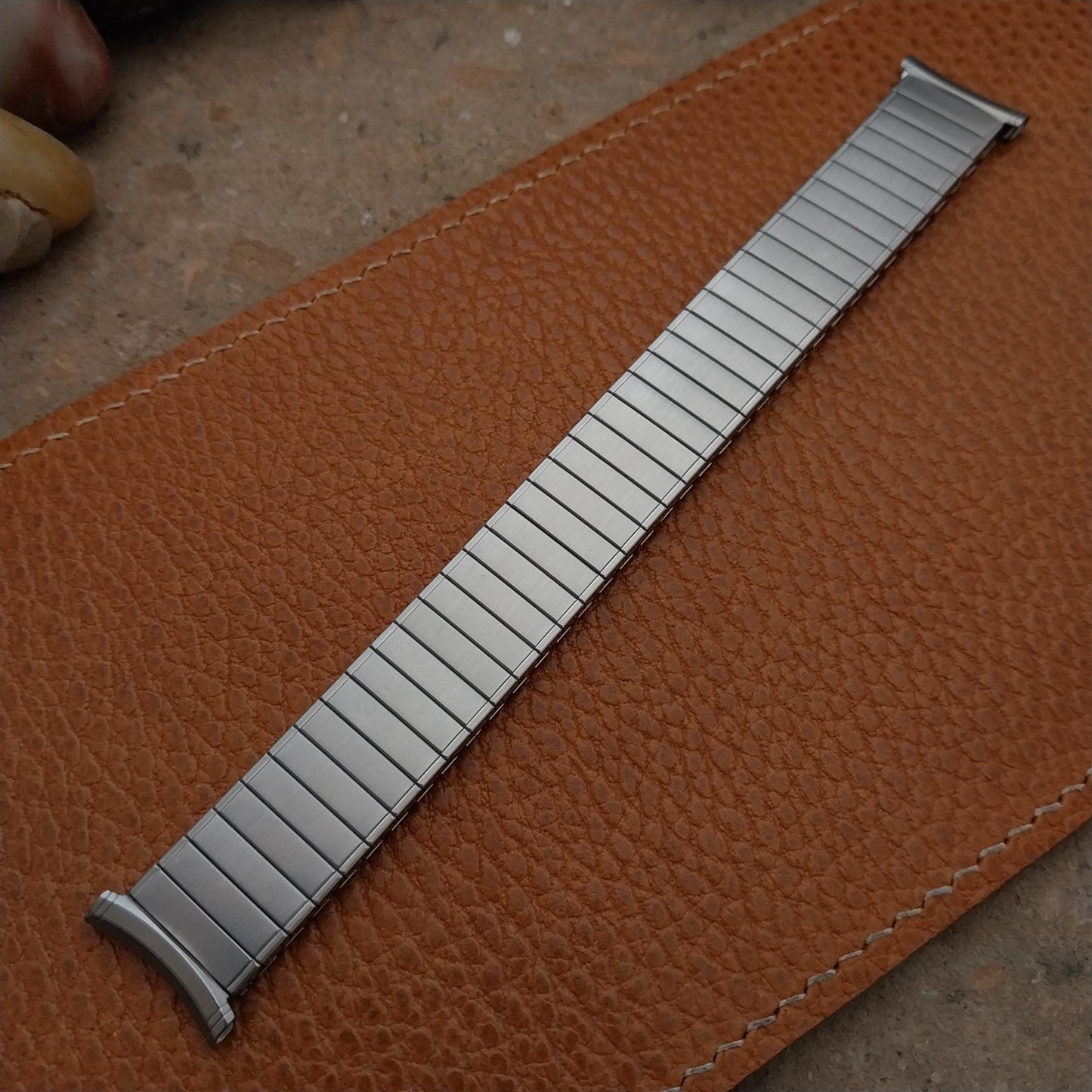 19mm 18mm 16mm Brushed Stainless Steel Speidel Unused 1970s Vintage Watch Band