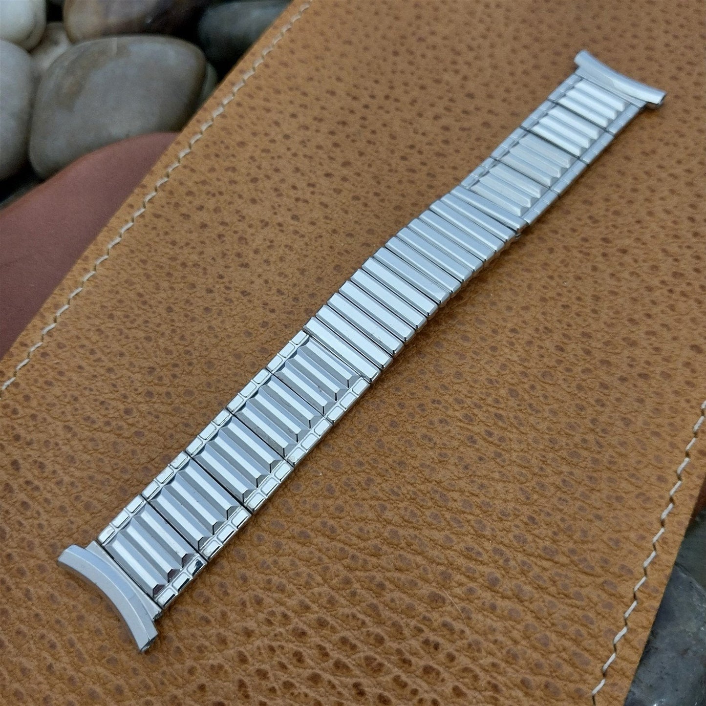 1957 10k White Gold-Filled Speidel Fort Knox Short nos Vintage Watch Band