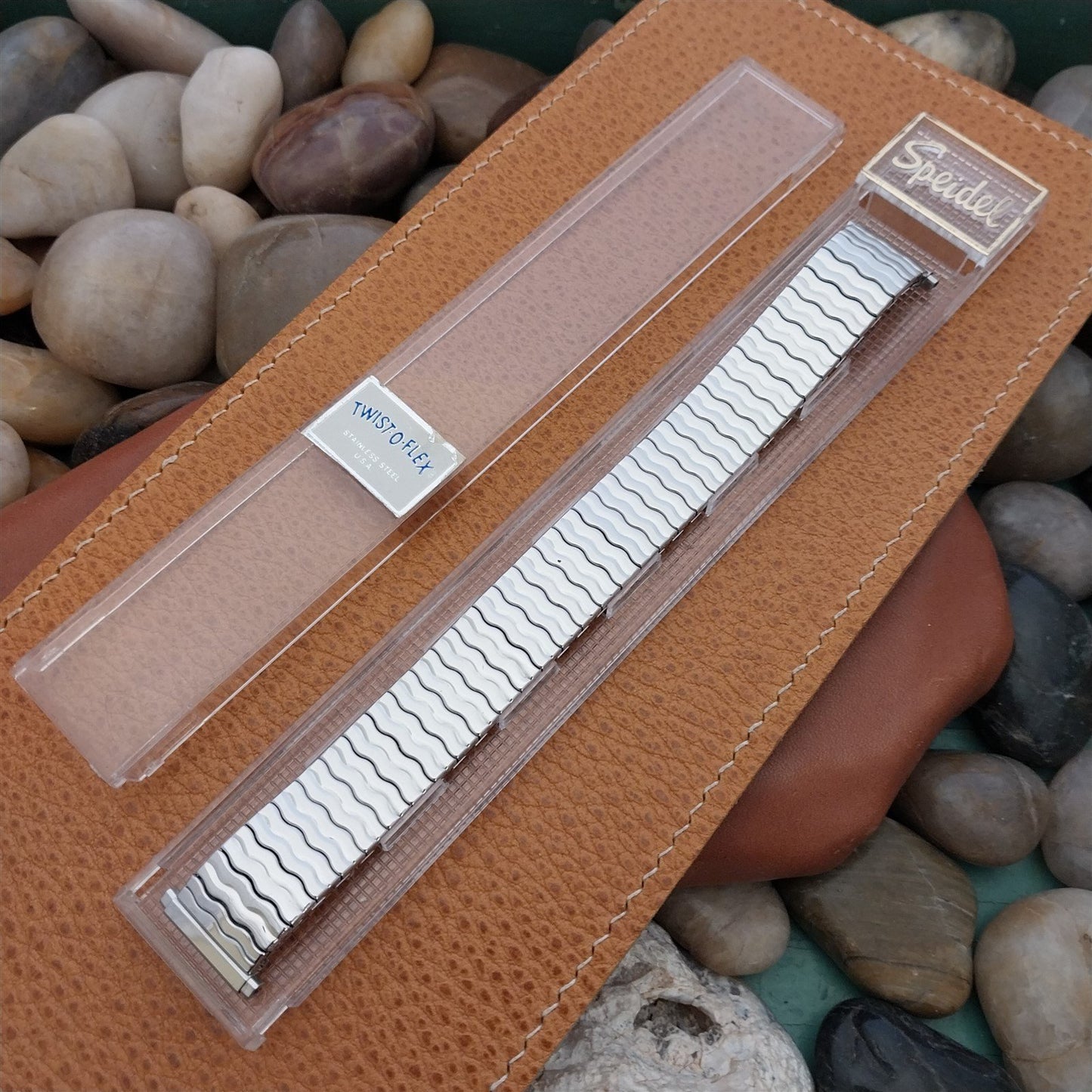 19mm Stainless Steel 1970s USA Speidel Riptide New Old Stock Vintage Watch Band