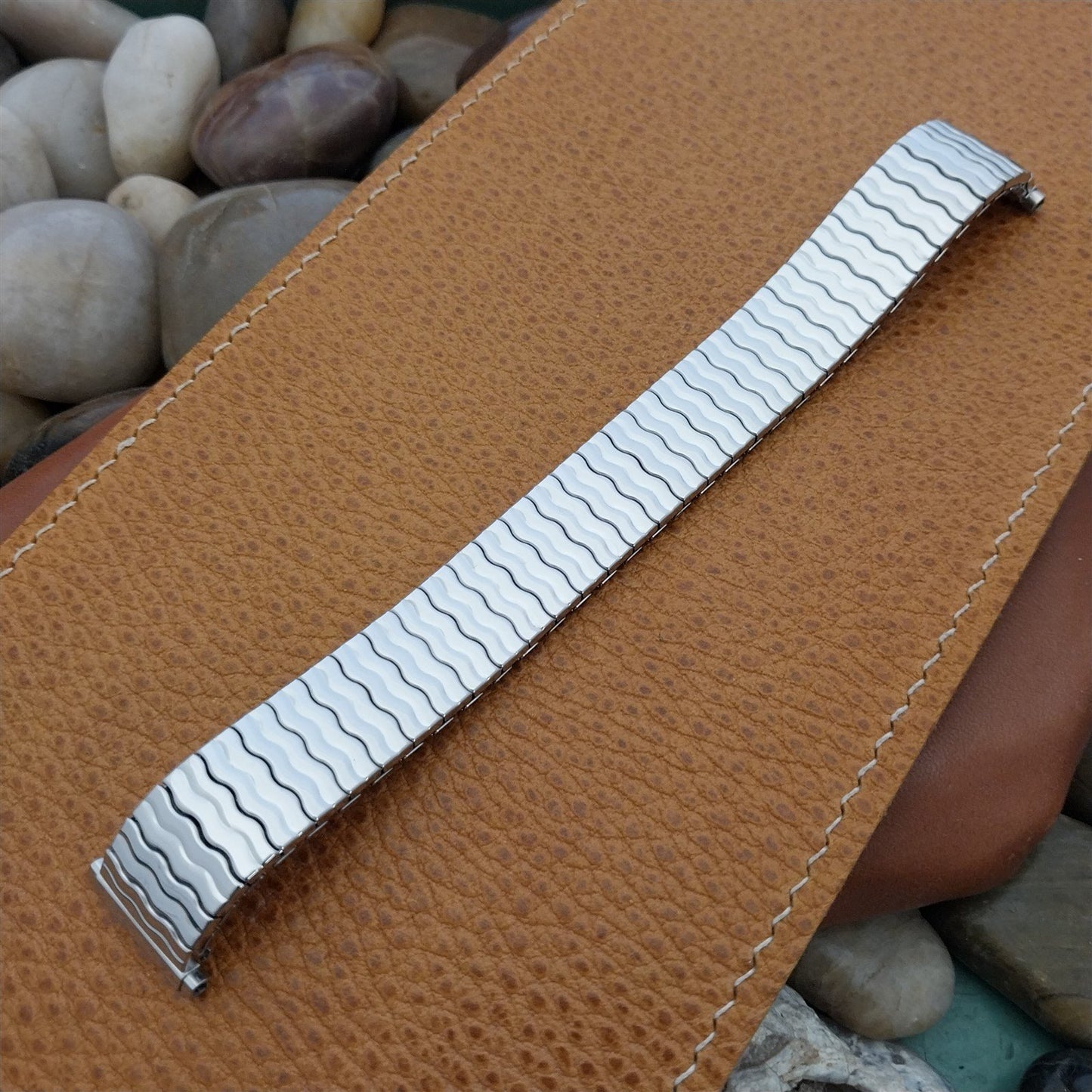 19mm Stainless Steel 1970s USA Speidel Riptide New Old Stock Vintage Watch Band
