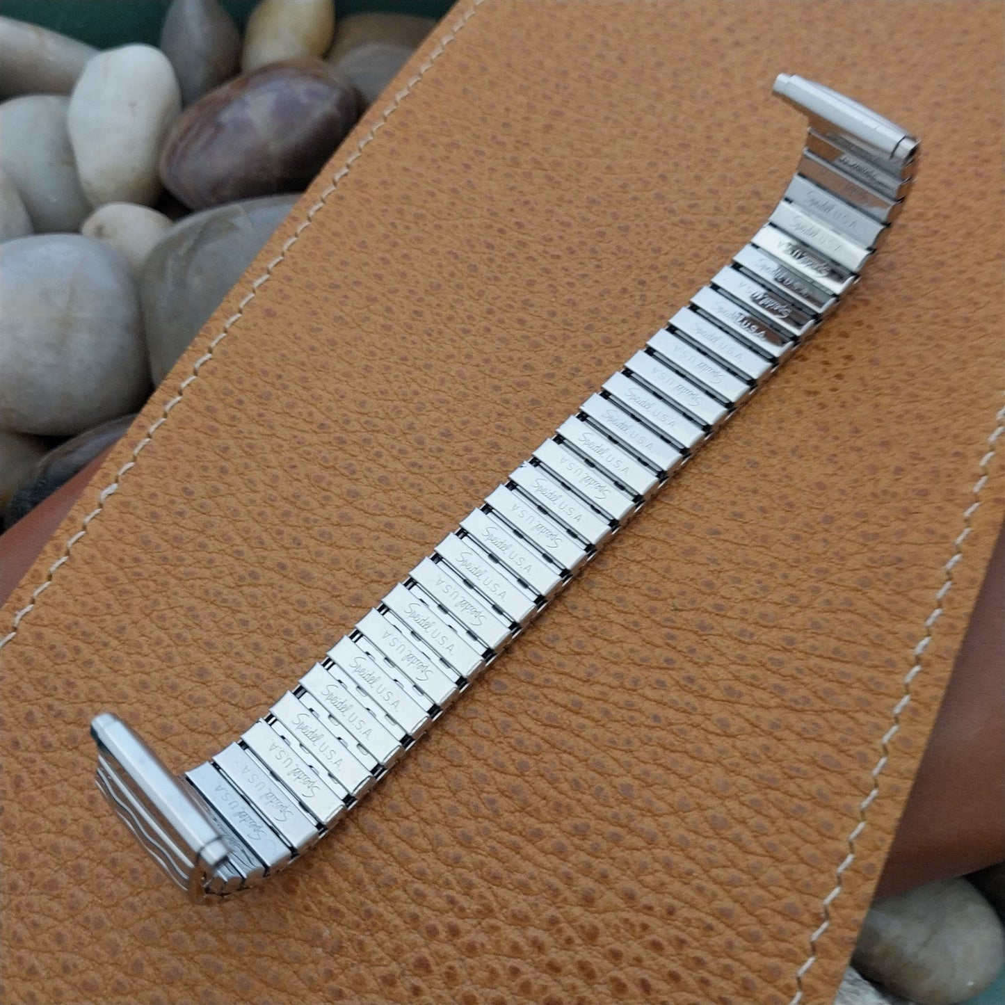 19mm Stainless Steel 1970s USA Speidel Riptide New Old Stock Vintage Watch Band