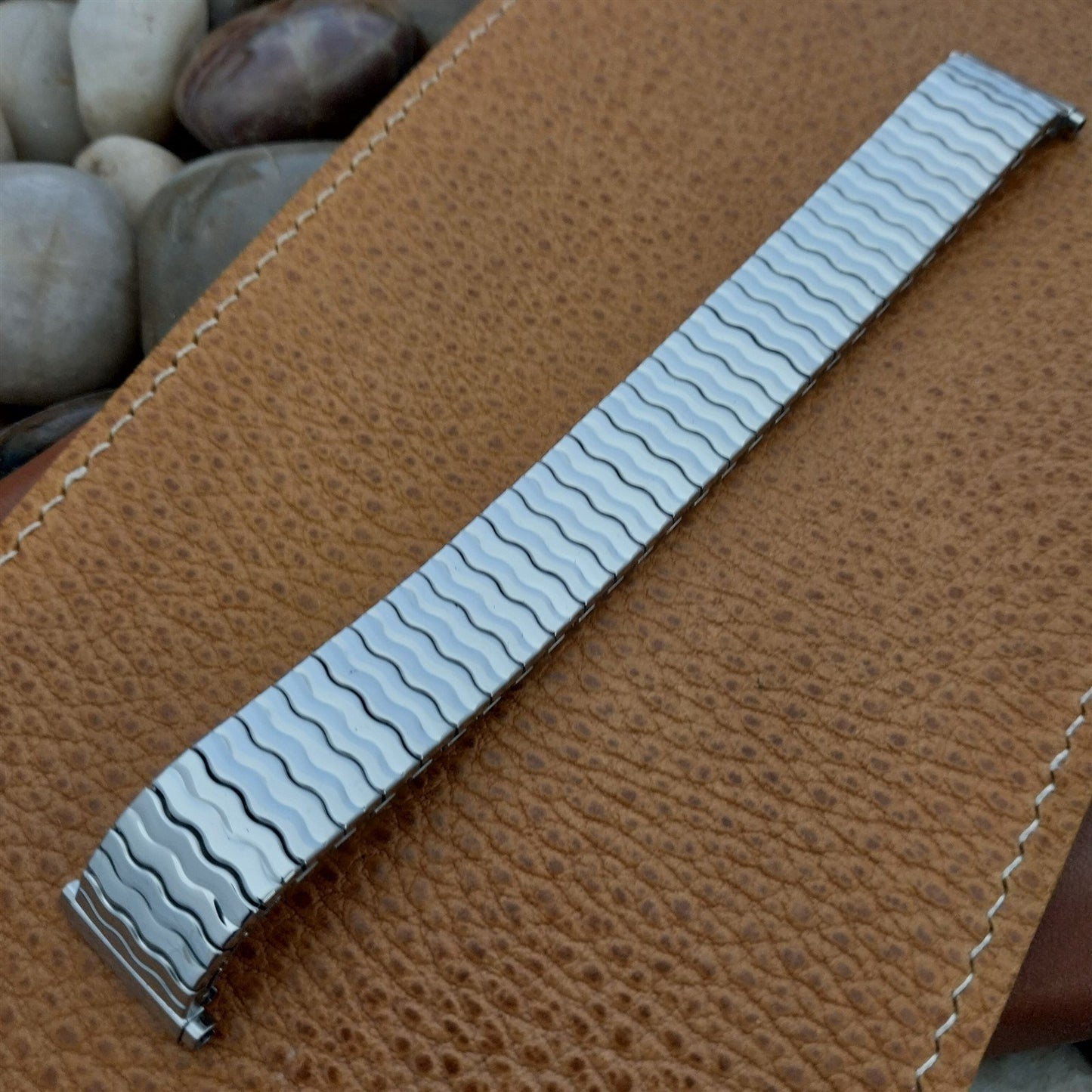 19mm Stainless Steel 1970s USA Speidel Riptide New Old Stock Vintage Watch Band