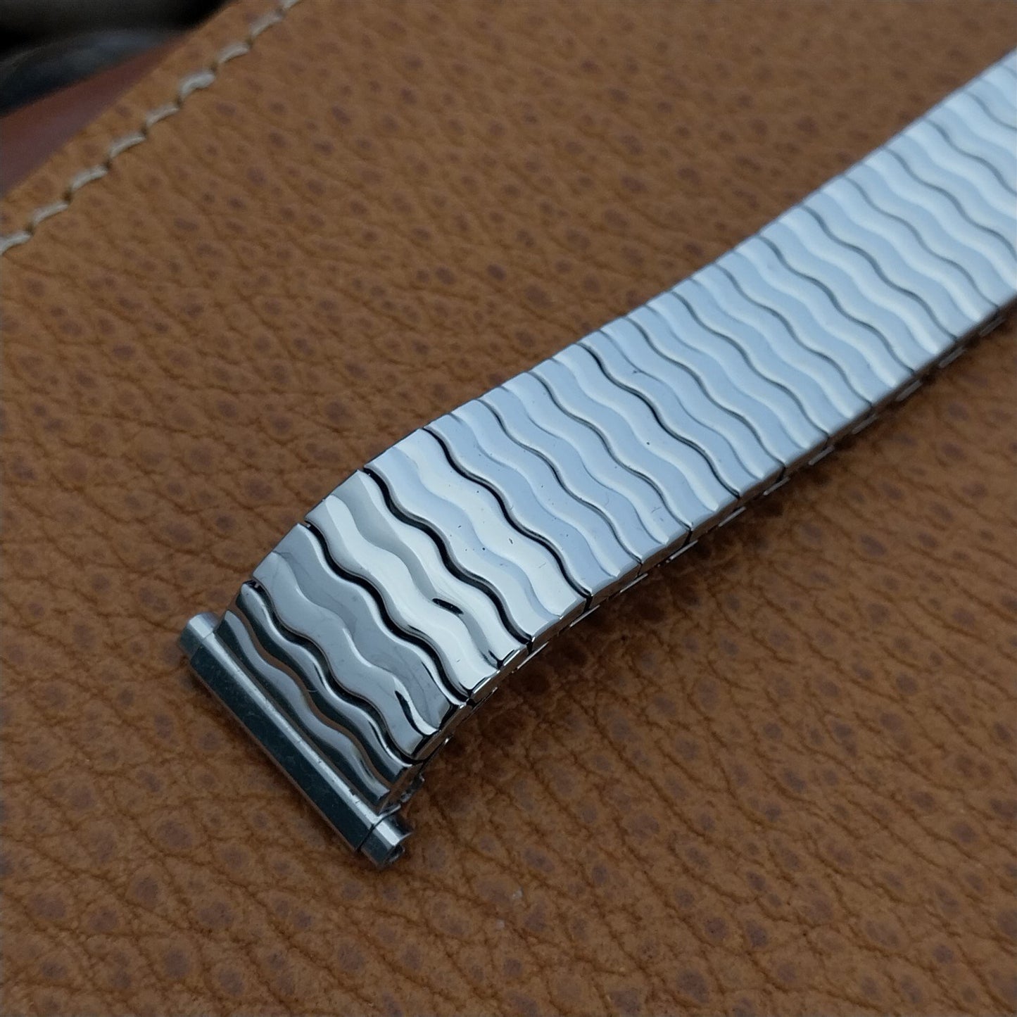 19mm Stainless Steel 1970s USA Speidel Riptide New Old Stock Vintage Watch Band