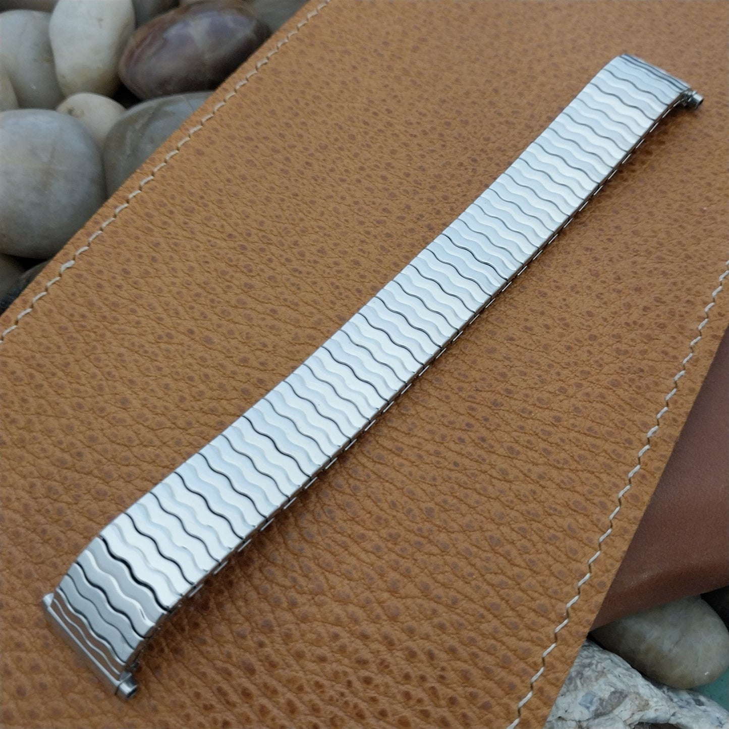 19mm Stainless Steel 1970s USA Speidel Riptide 18mm 16mm nos Vintage Watch Band