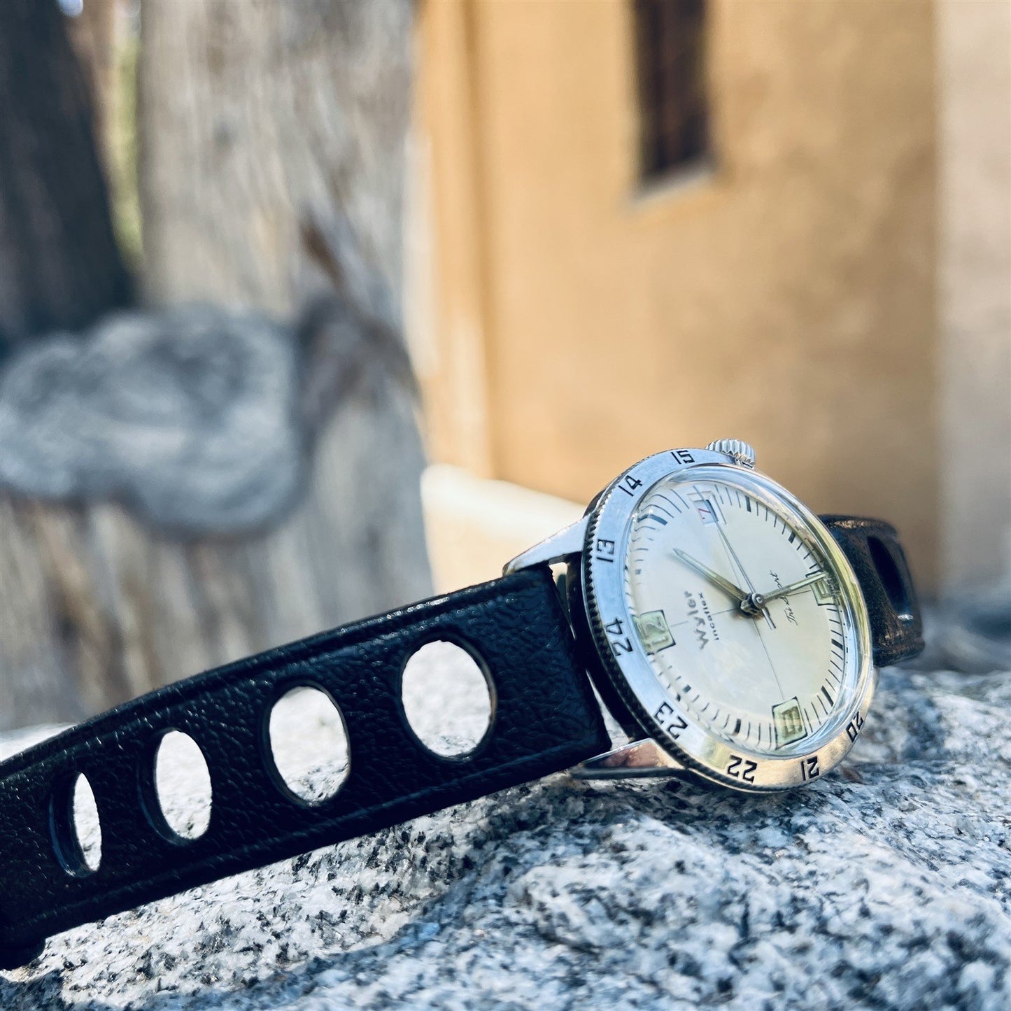 18mm Skindiver Rally Oval Big Hole Dive Strap Unused 1960s Vintage Watch Strap