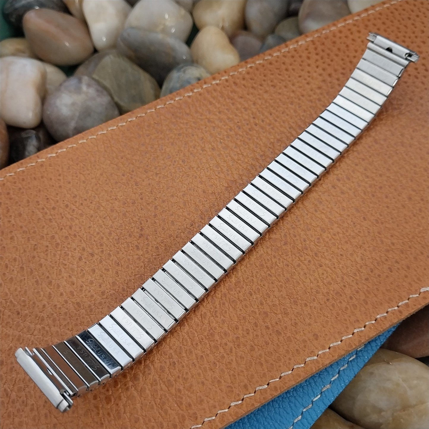 1970s nos Speidel Aquarius Dexter Stainless Steel Long Unused Vintage Watch Band