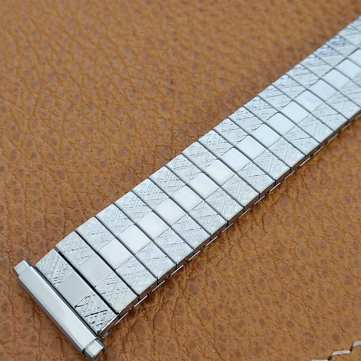 1970s nos Speidel USA Twist-On Stainless Steel 16mm 18mm 19mm Vintage Watch Band