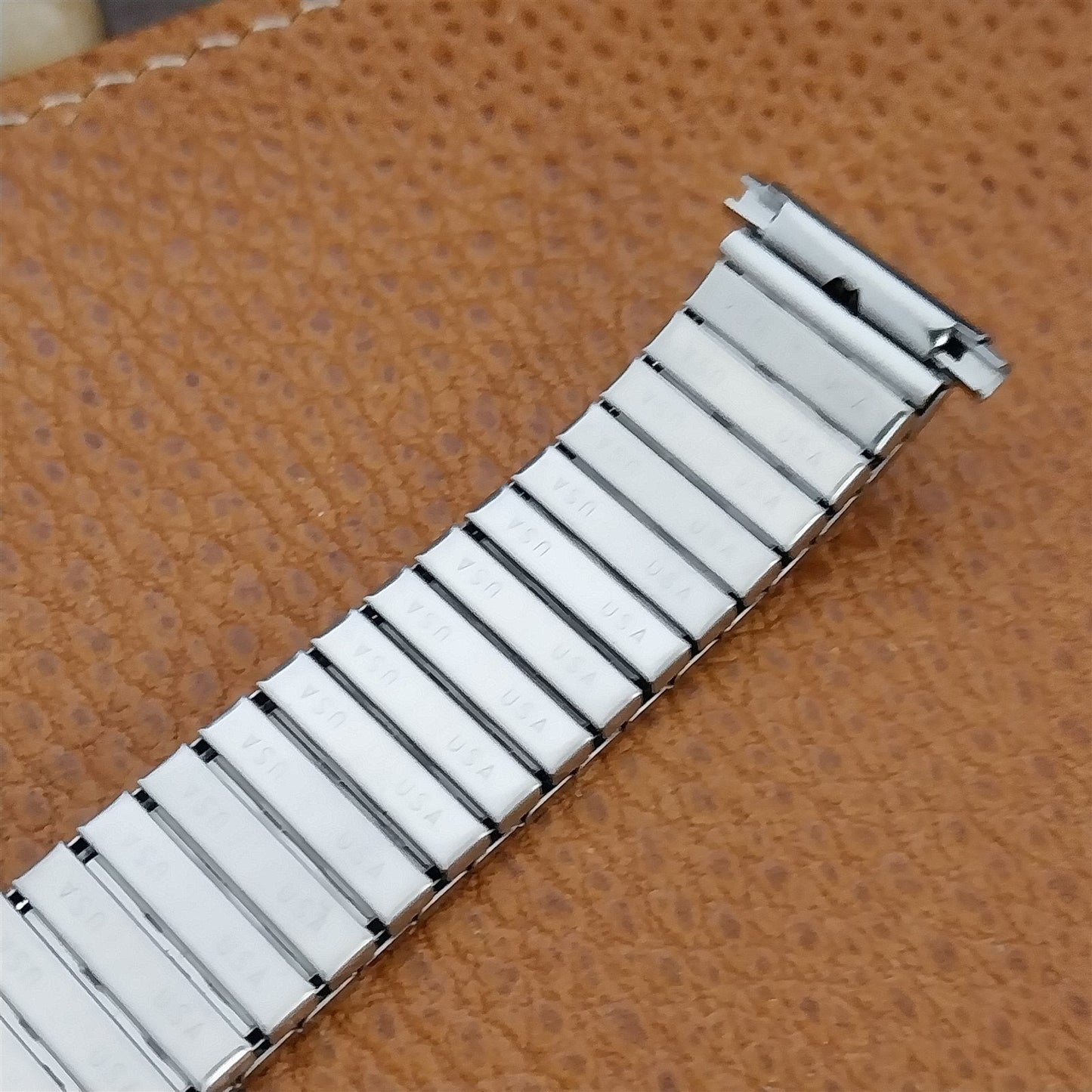 1970s nos Speidel USA Twist-On Stainless Steel 16mm 18mm 19mm Vintage Watch Band