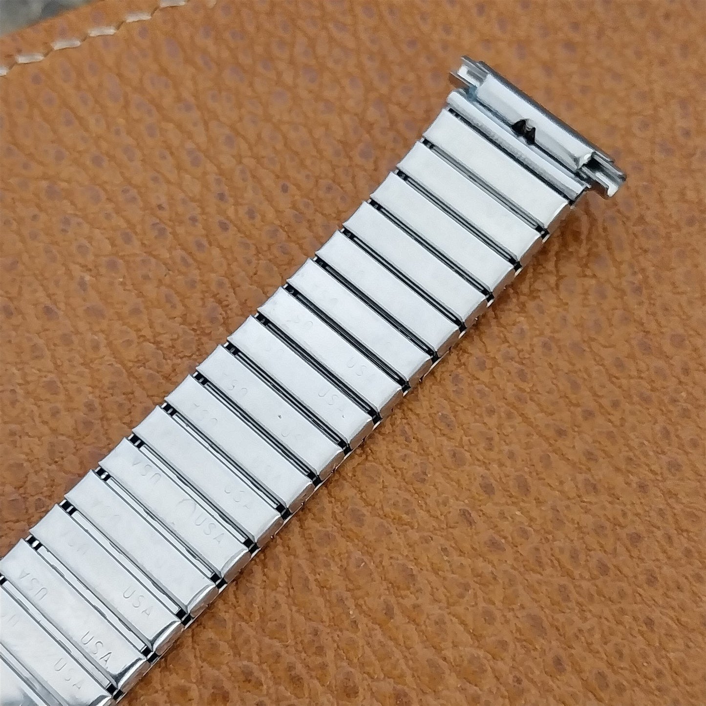 1970s 5 3/4" 146mm nos Speidel USA Classic Stainless Steel Vintage Watch Band