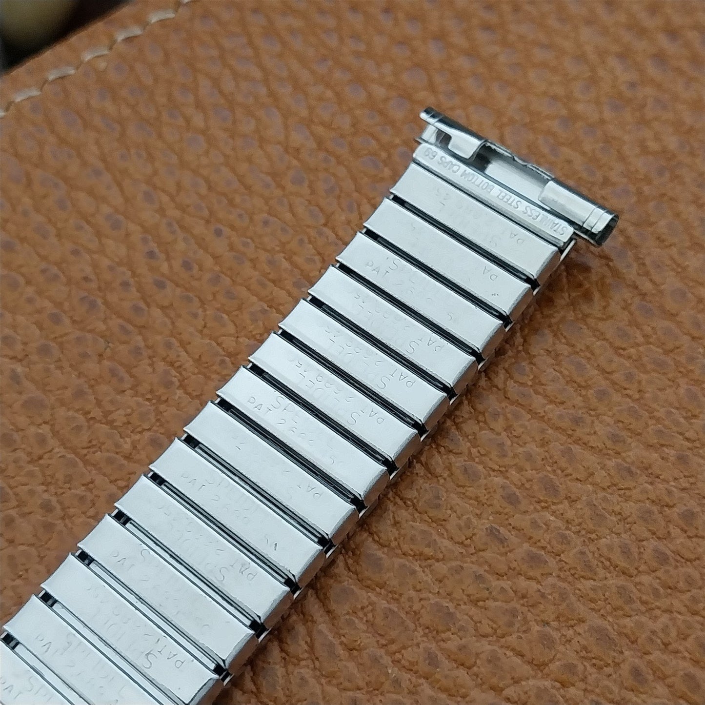 1969 Speidel Aquarius Long Stainless Steel Twistoflex Unused Vintage Watch Band