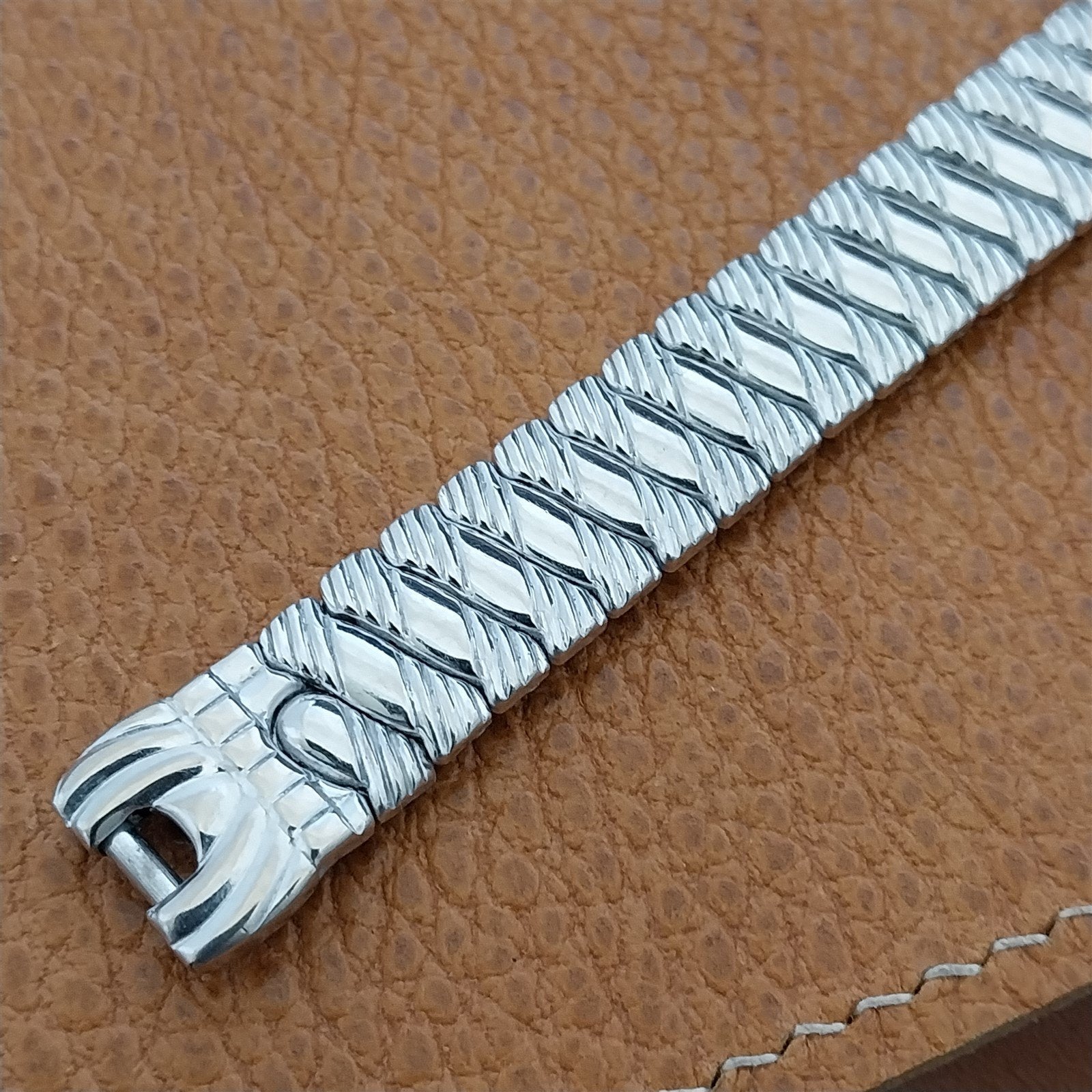 Foster Womens 10k White Gold-Filled Unused 1950s Vintage Cocktail Watch Band