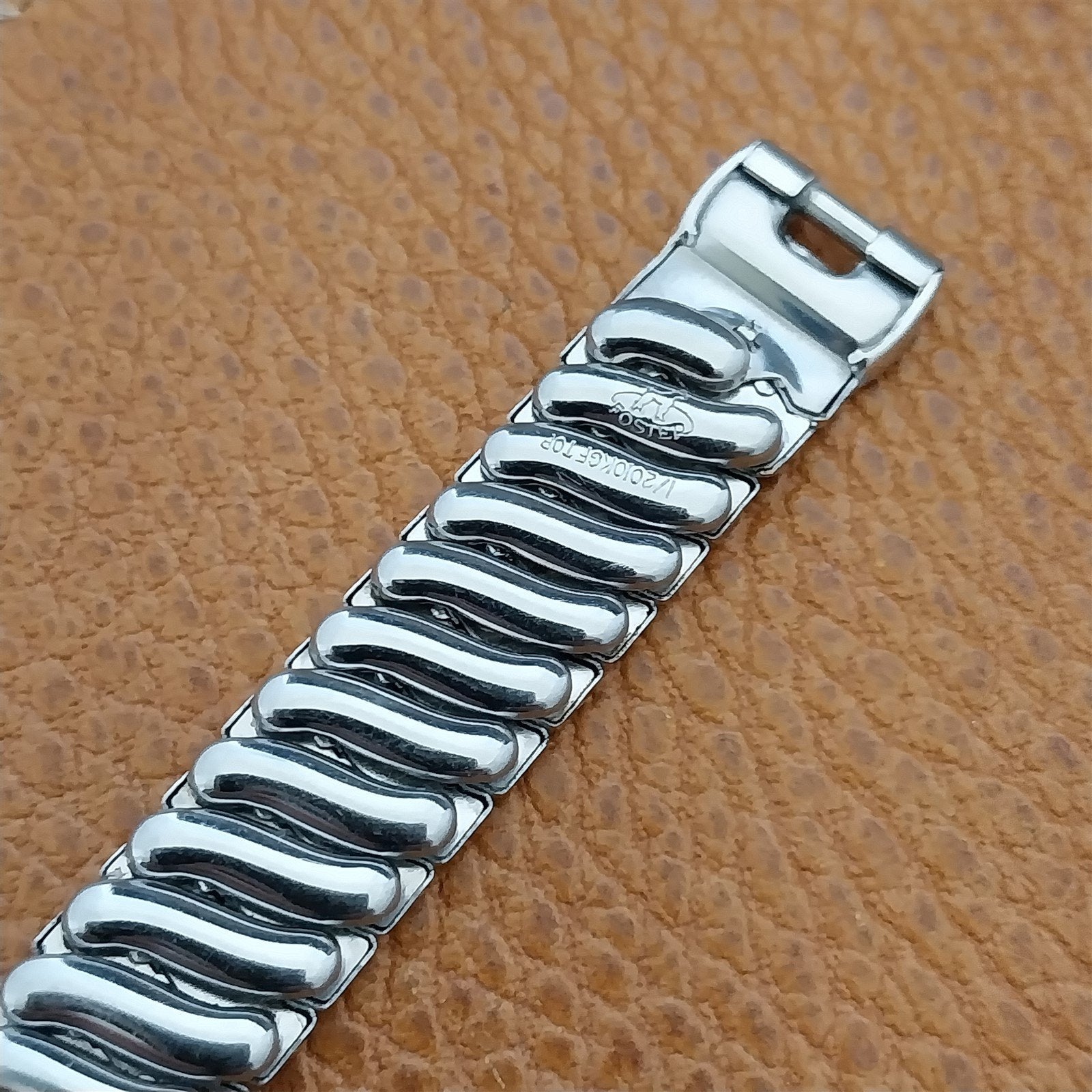 Foster Womens 10k White Gold-Filled Unused 1950s Vintage Cocktail Watch Band