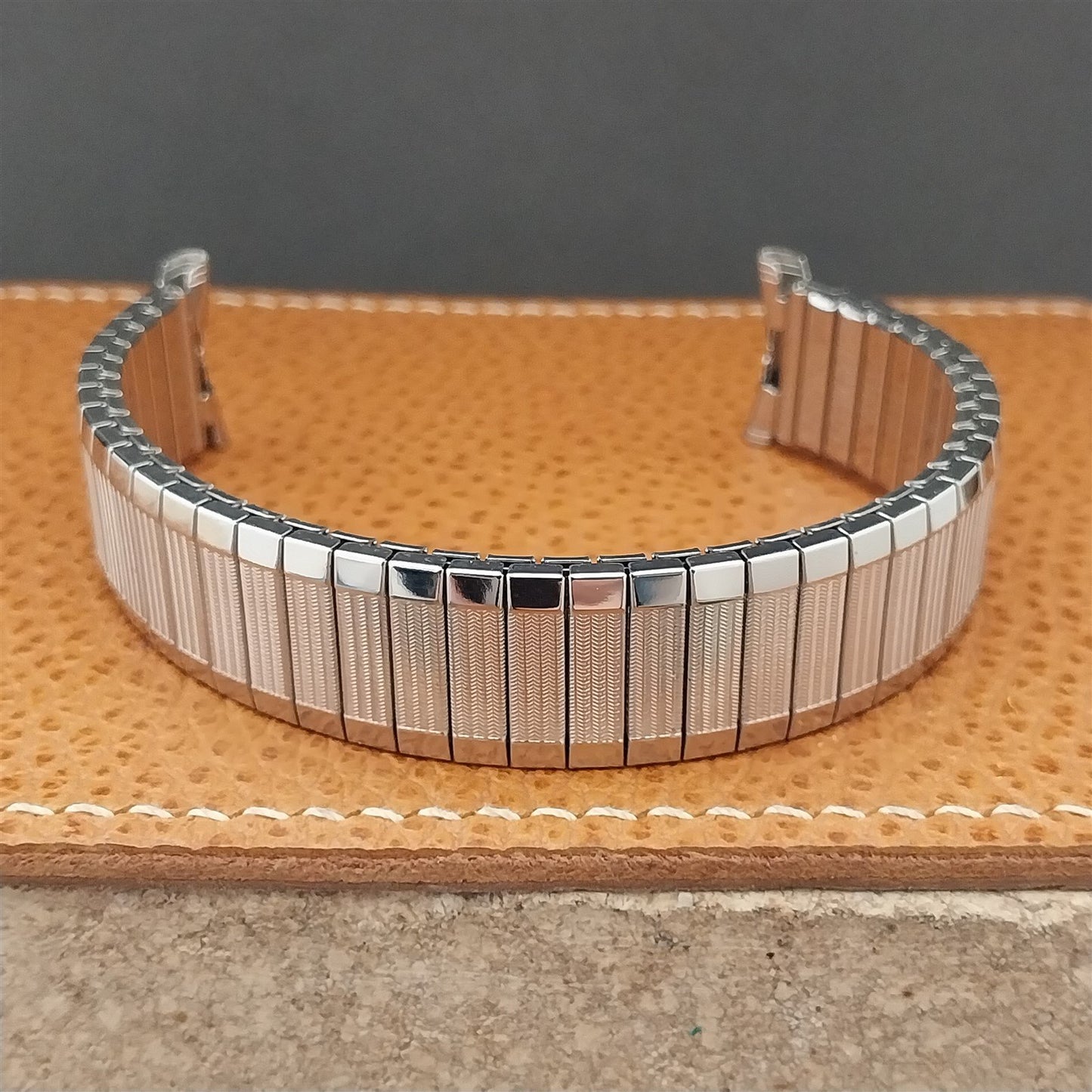 1960s Long Speidel Aquarius Twistoflex Stainless Steel Unused Vintage Watch Band