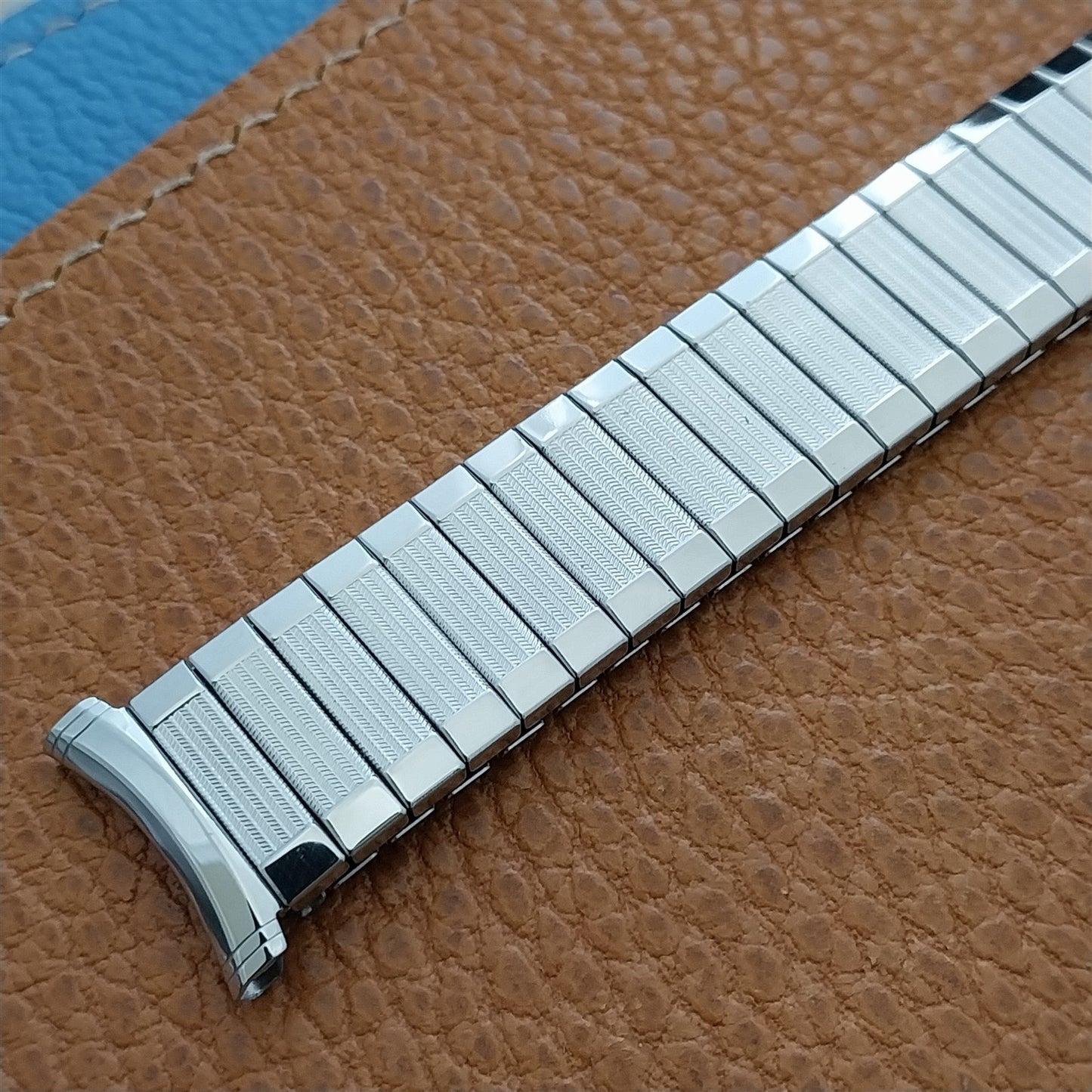 1960s Long Speidel Aquarius Twistoflex Stainless Steel Unused Vintage Watch Band