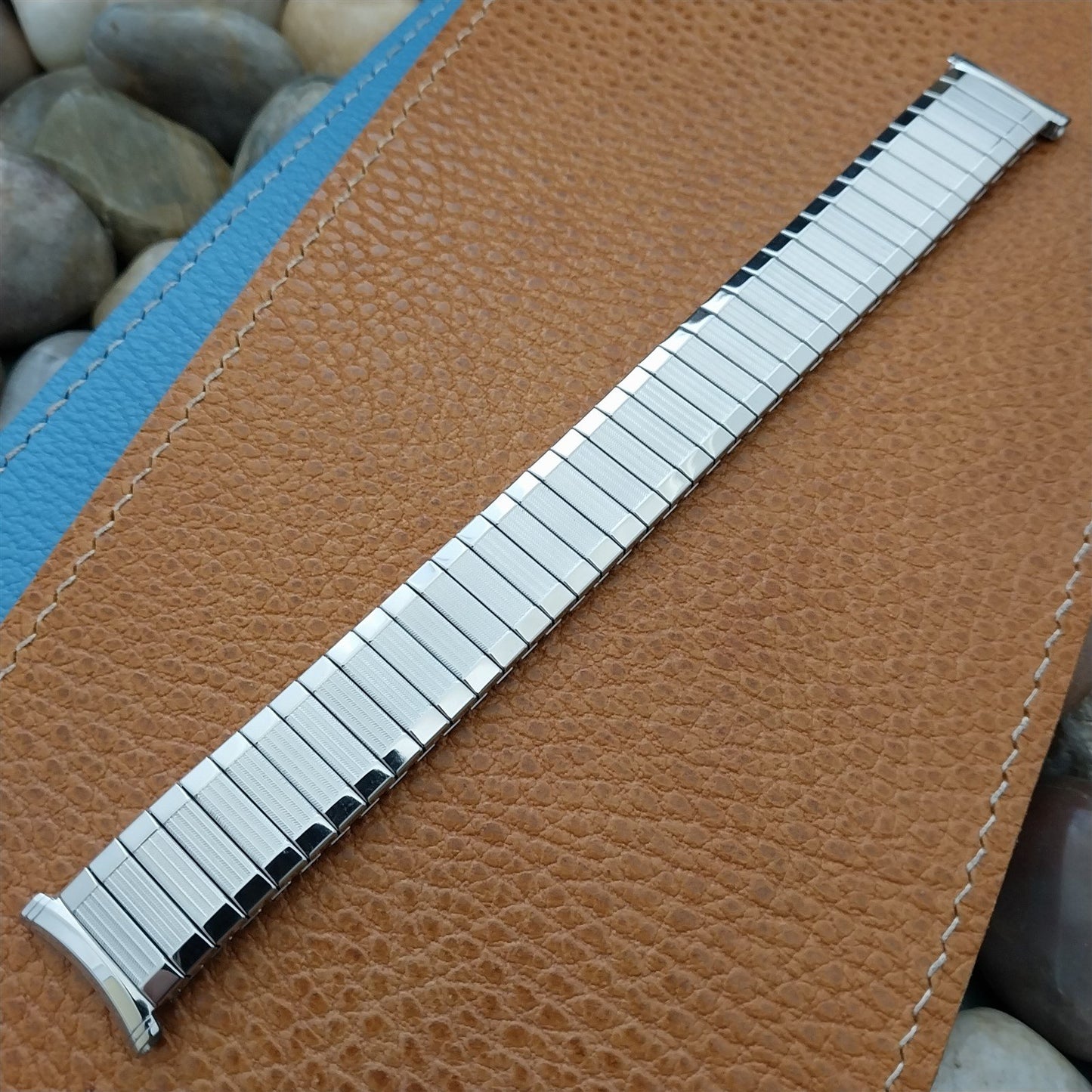 1960s Long Speidel Aquarius Twistoflex Stainless Steel Unused Vintage Watch Band