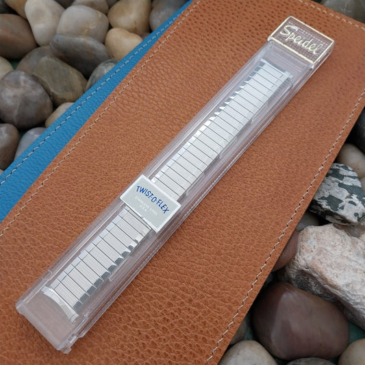 1970s Speidel Twistoflex Aquarius Stainless Steel NOS Vintage Watch Band