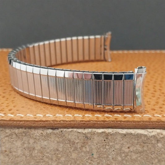 1970s Speidel Twistoflex Aquarius Stainless Steel NOS Vintage Watch Band