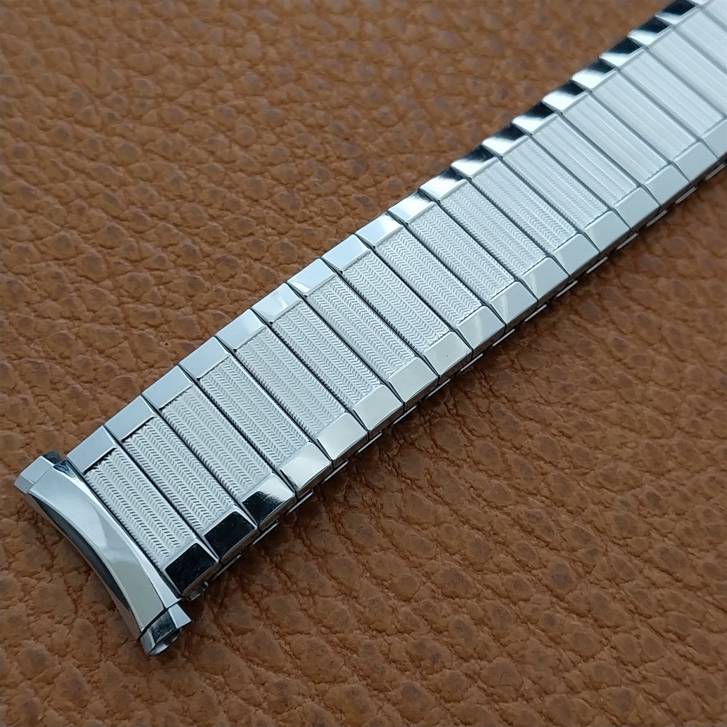 1970s Speidel Twistoflex Aquarius Stainless Steel NOS Vintage Watch Band