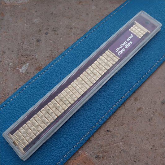Yellow Gold Tone Rowi Fixo-Flex Classic Stretch Unused nos Vintage Watch Band