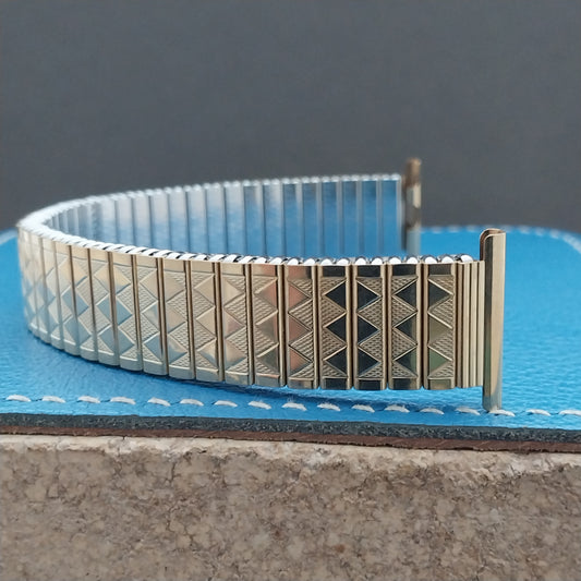 Yellow Gold Tone Rowi Fixo-Flex Classic Stretch Unused nos Vintage Watch Band