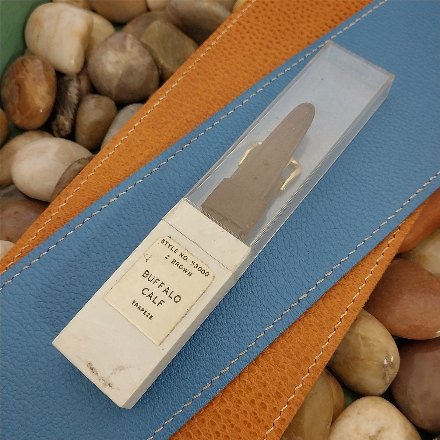 3/4" Kreisler Trapeze Tapered Brown Calf Leather Unused nos Vintage Watch Band