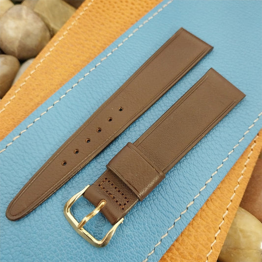 3/4" Kreisler Trapeze Tapered Brown Calf Leather Unused nos Vintage Watch Band