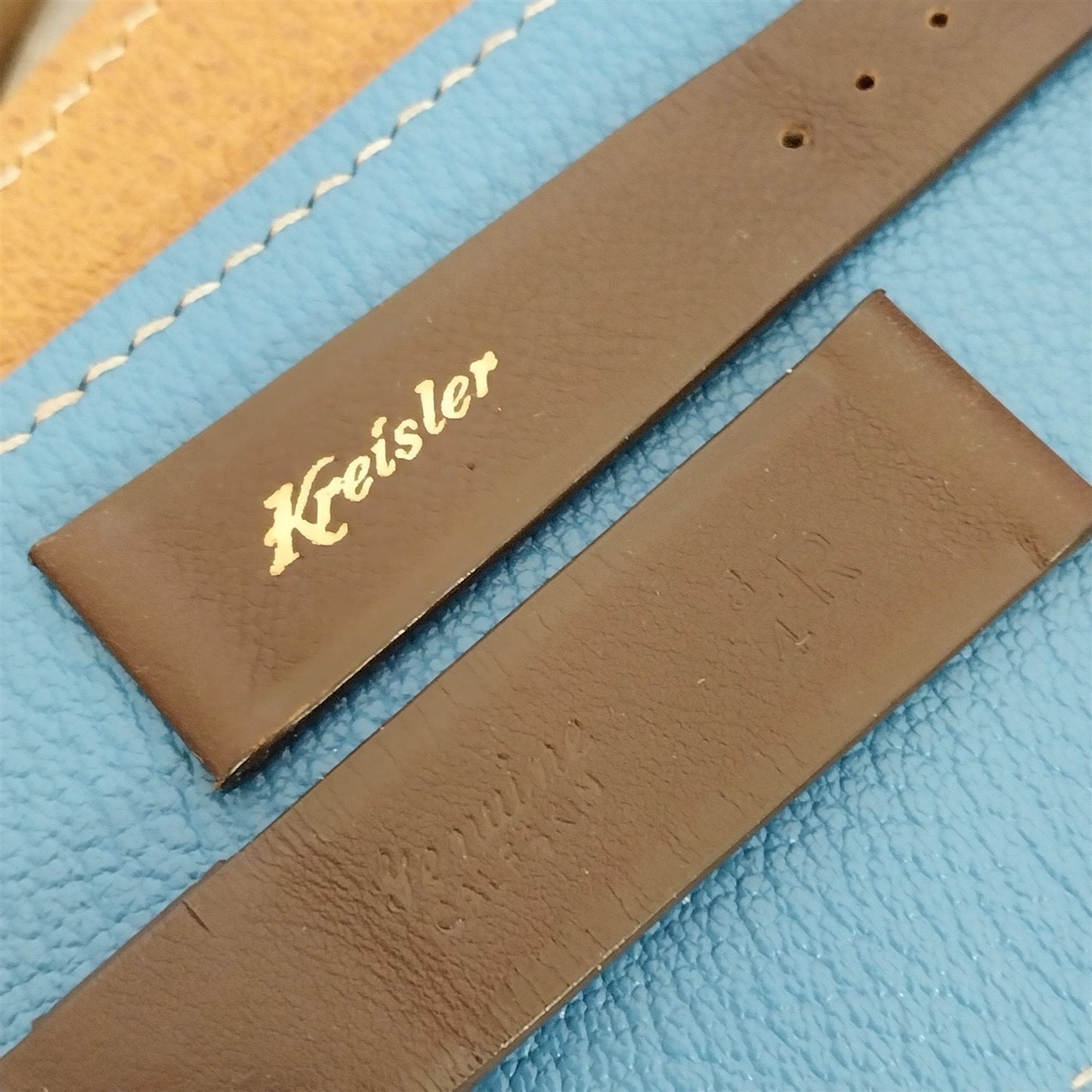 3/4" Kreisler Trapeze Tapered Brown Calf Leather Unused nos Vintage Watch Band