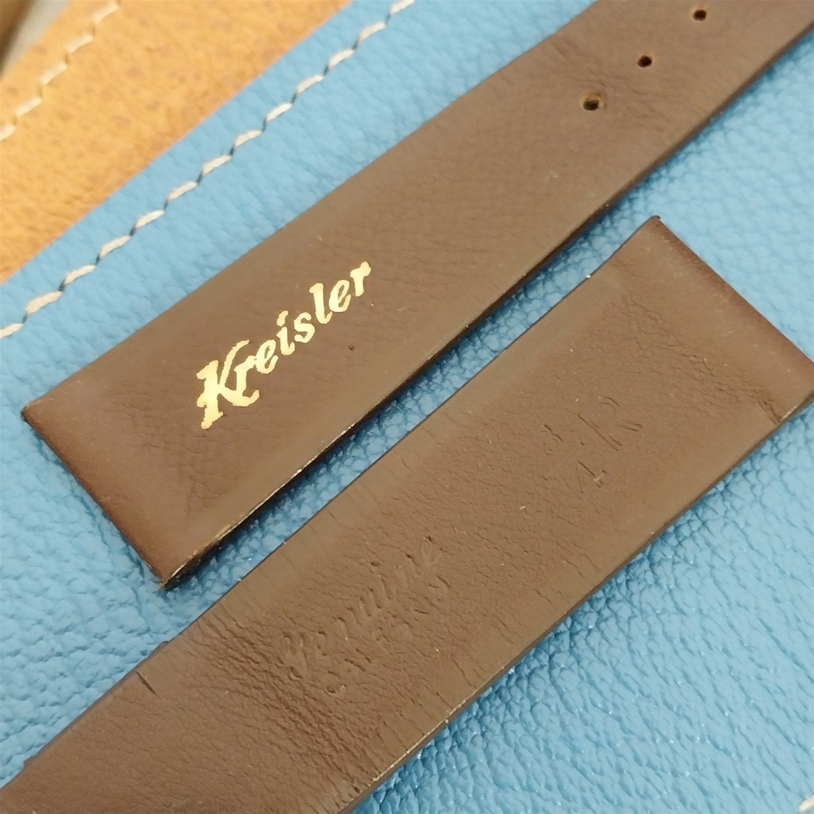 3/4" Kreisler Trapeze Tapered Brown Calf Leather Unused nos Vintage Watch Band