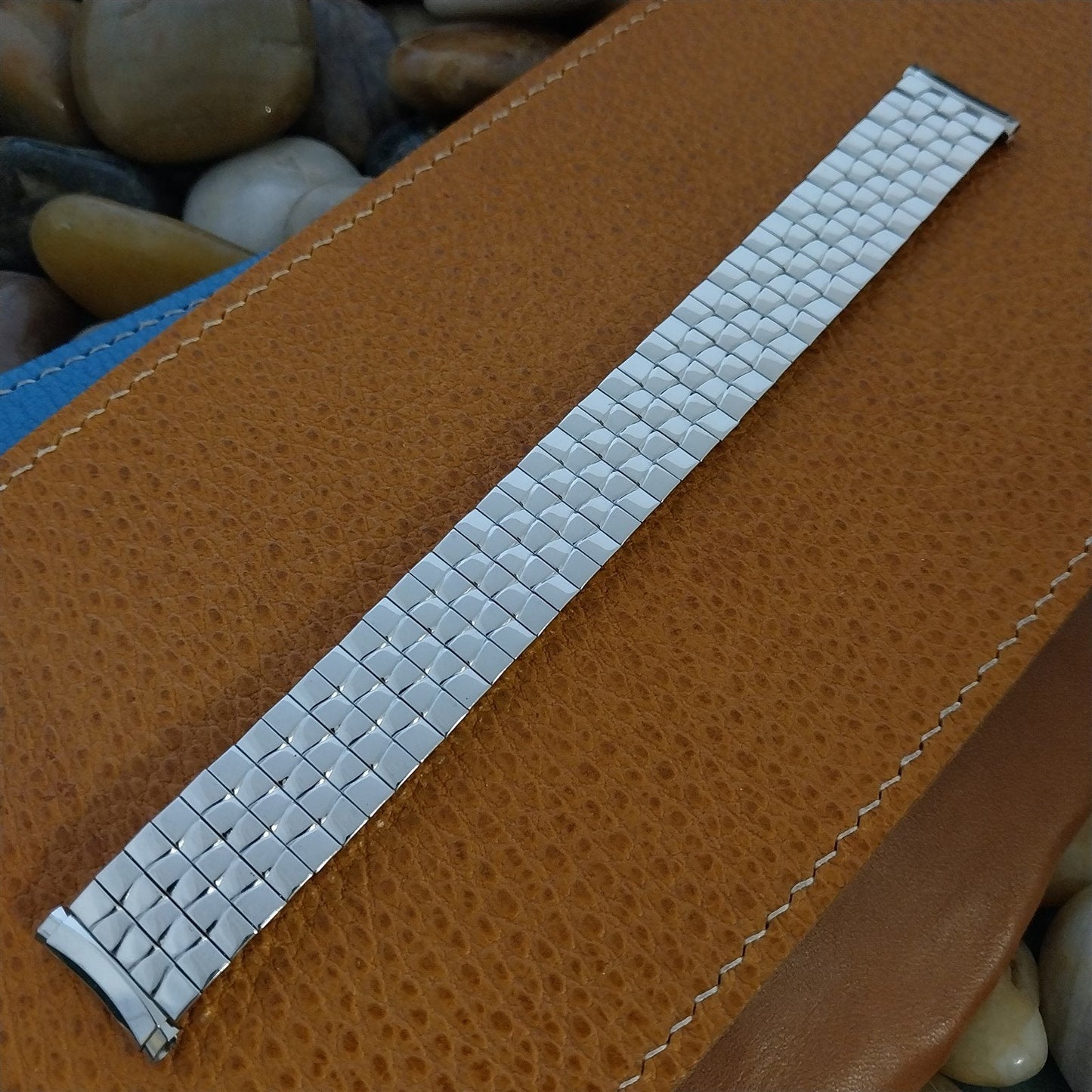 19mm 18mm Speidel Radial Stainless Steel Wide 1970s Unused Vintage Watch Band