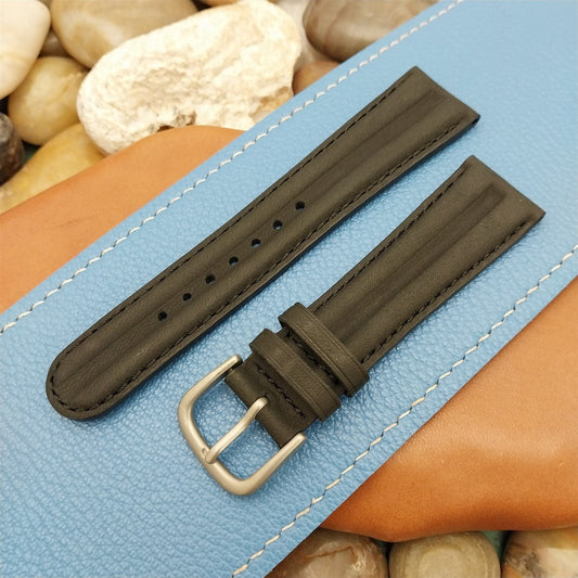 Hadley Roma 22mm Black Waterproof Leather Watch Band New in Package