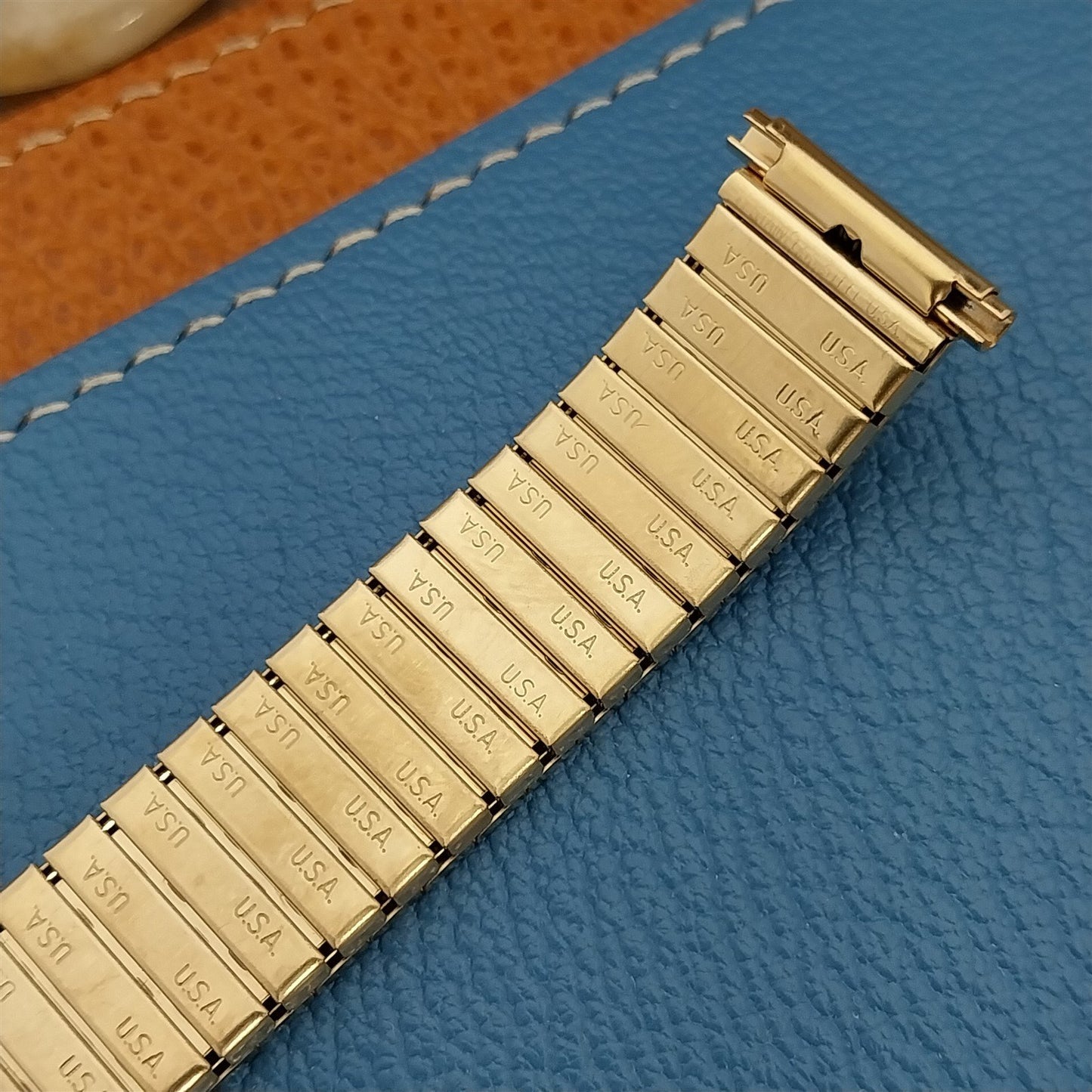 Vintage 19mm 18mm 16mm Gold-Tone Speidel USA Expansion Unused Classic Watch Band