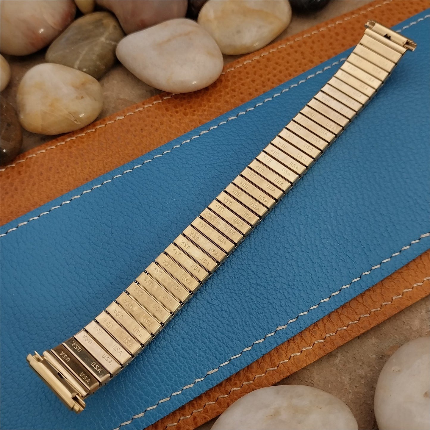 Vintage 19mm 18mm 16mm Gold-Tone Speidel USA Expansion Unused Classic Watch Band