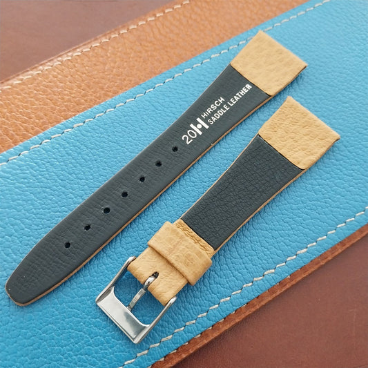 20mm Hirsch Tan Saddle Leather Unused Vintage Watch Strap