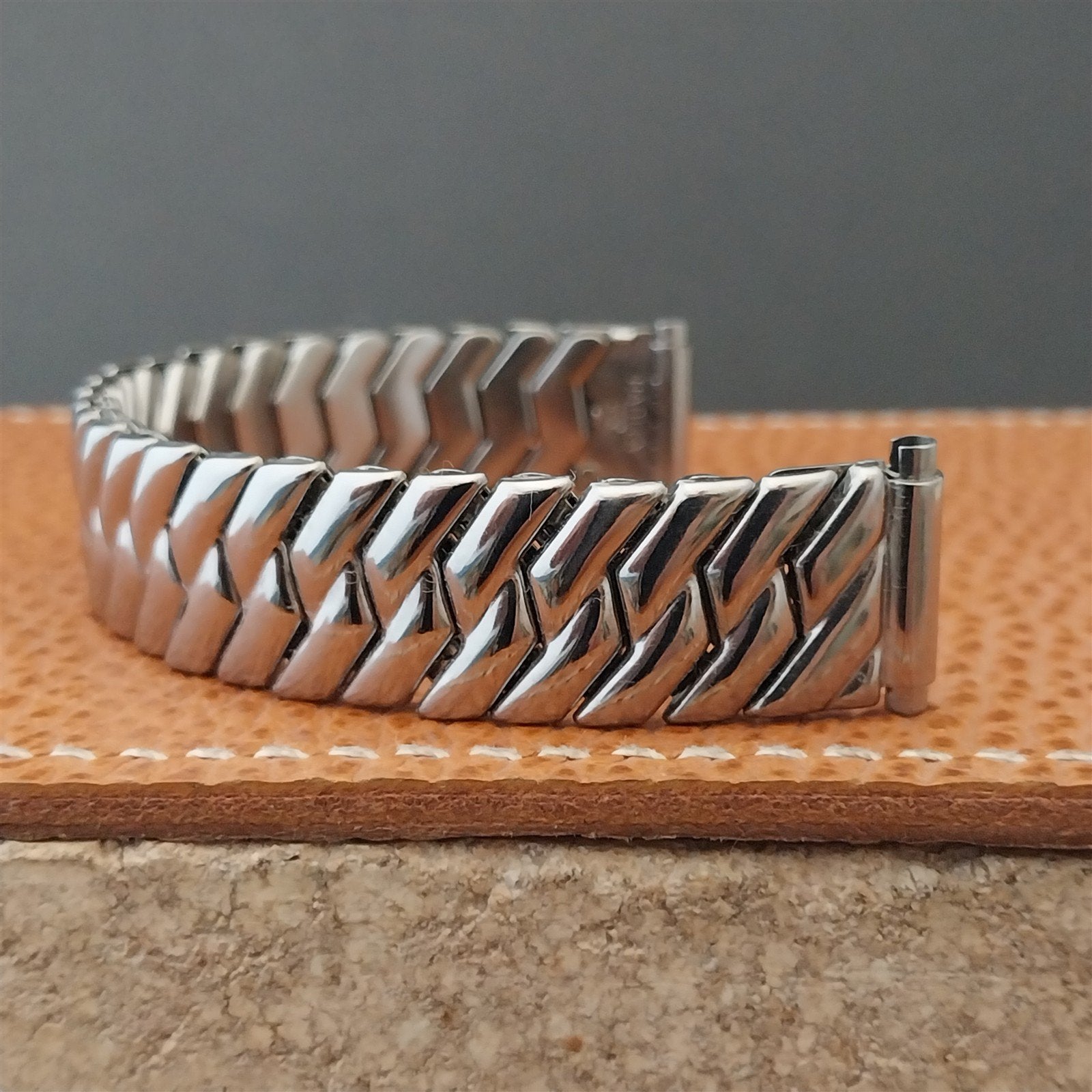 Elgin Hadley Plymouth Short Stainless Steel nos Unused 1950s Vintage Watch Band